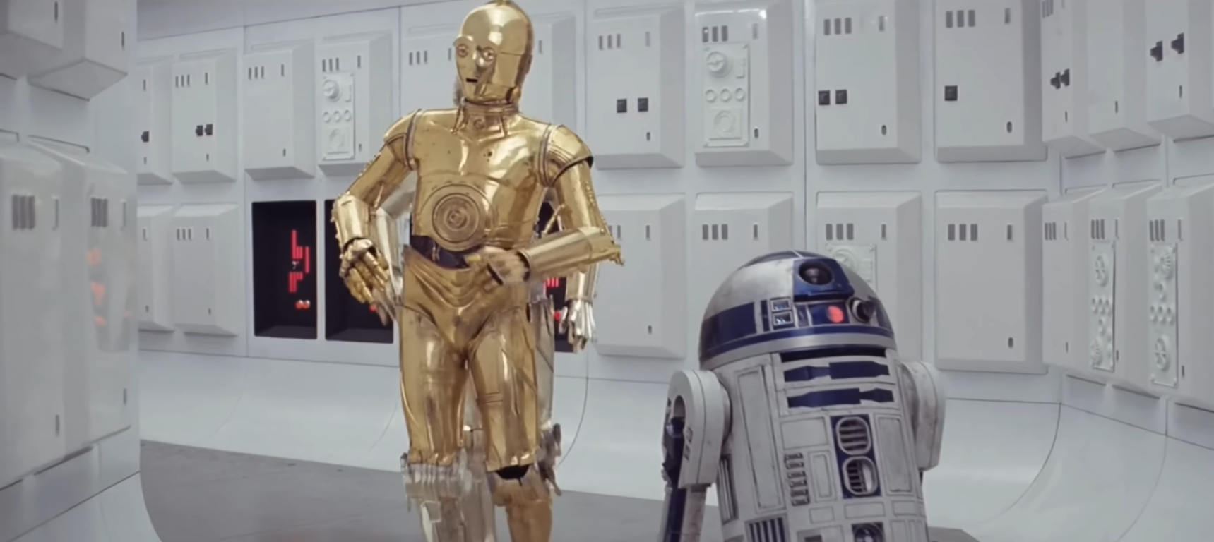 'There'll be no escape for the princess this time': C-3PO and R2-D2 in 'Star Wars'