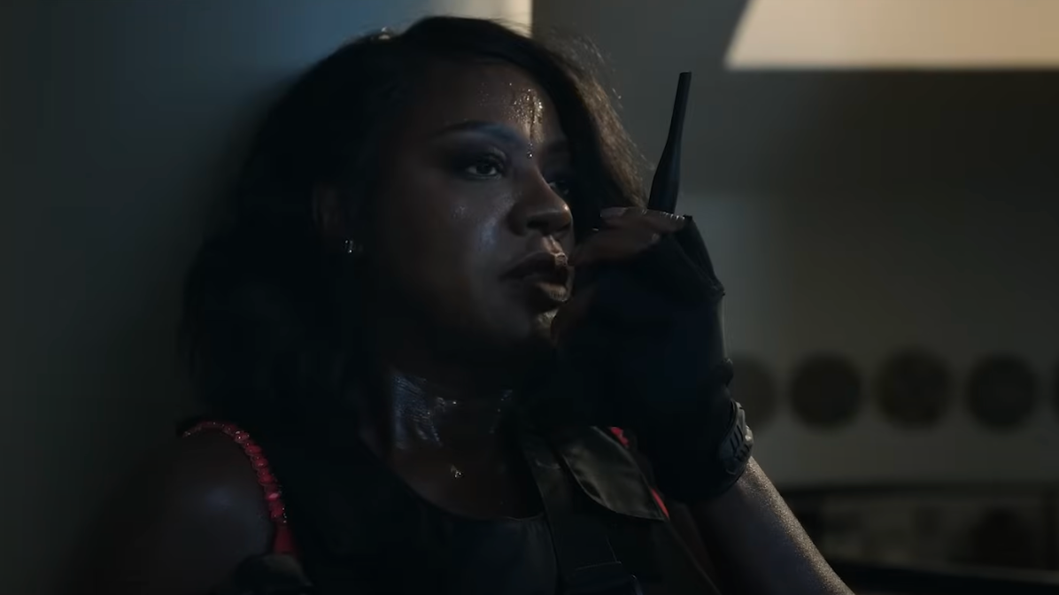 Davis as President Sutton in 'G20'