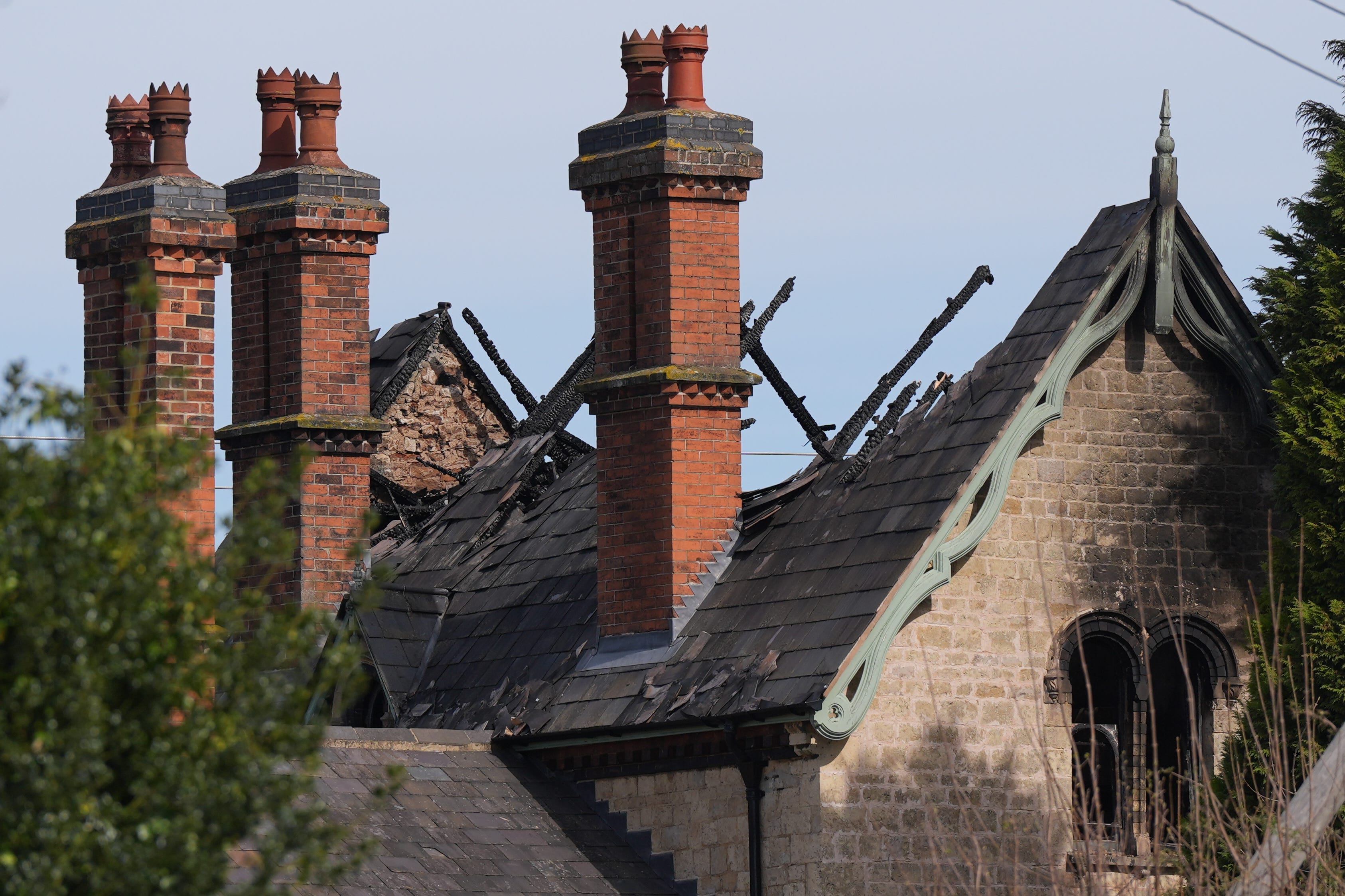 Emergency services were called at around 10.30pm on Friday to reports of a large fire at the property