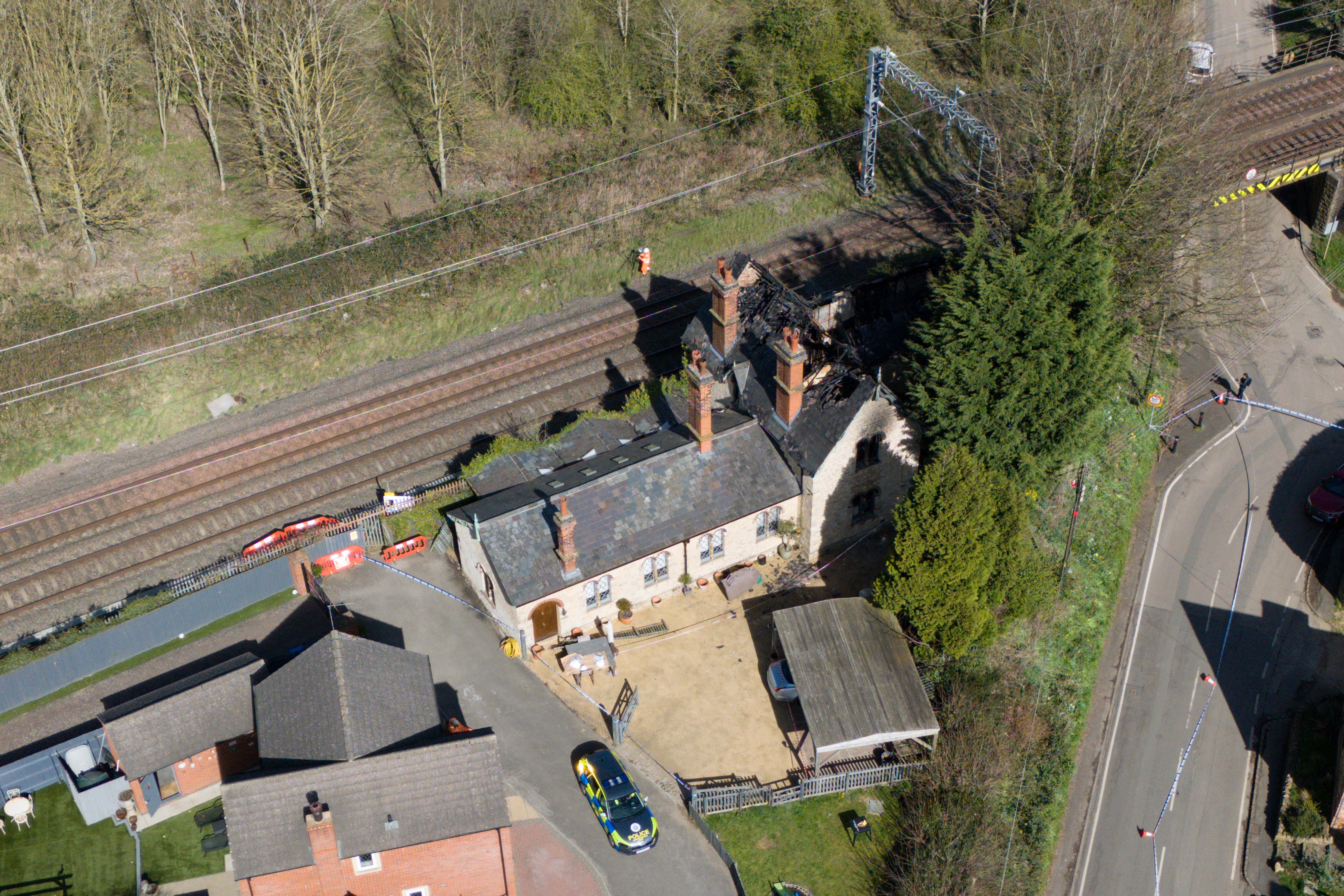 Police, fire and ambulance services were called at around 10.30pm on Friday to reports of a large blaze at the property