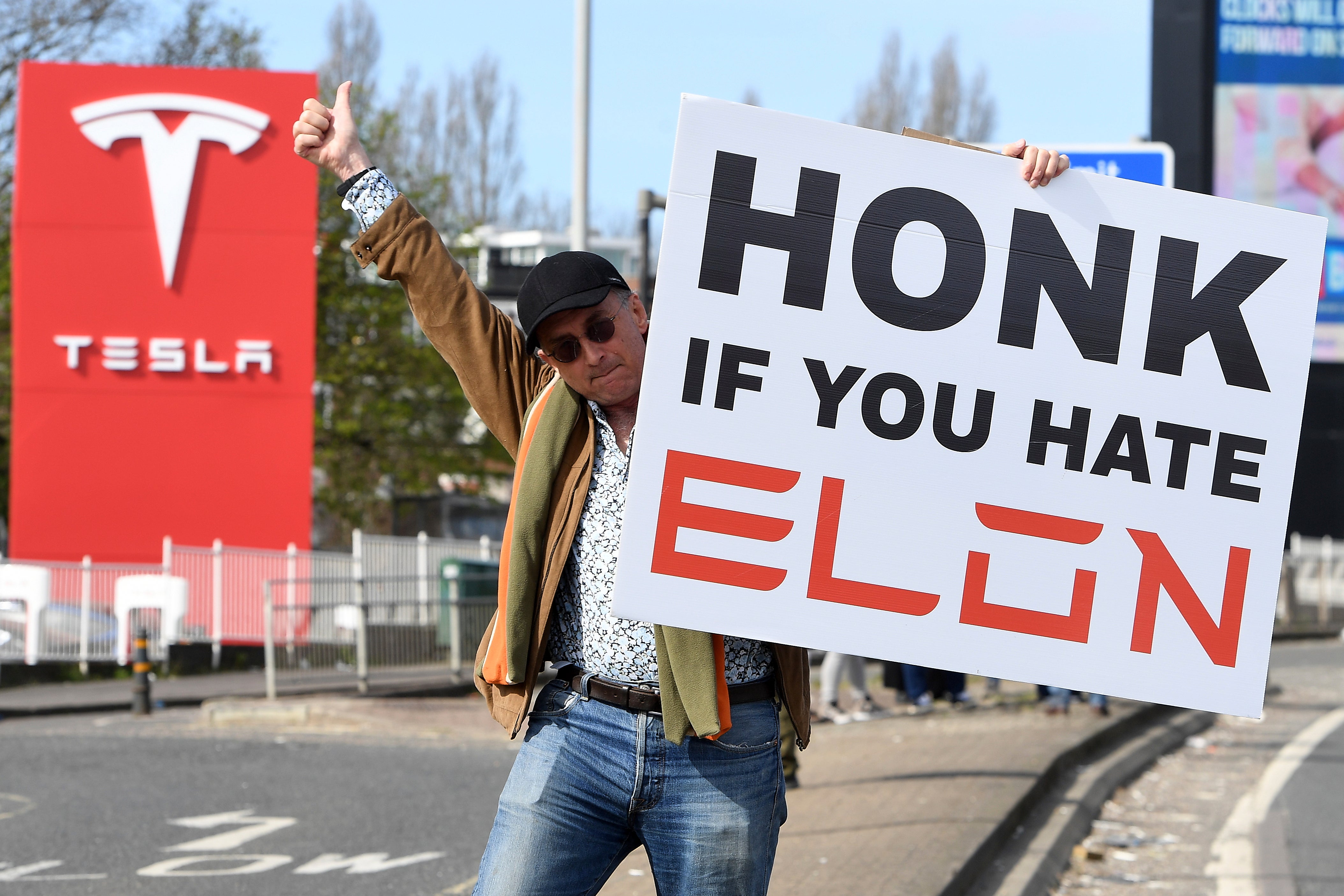 Britain Tesla Protests