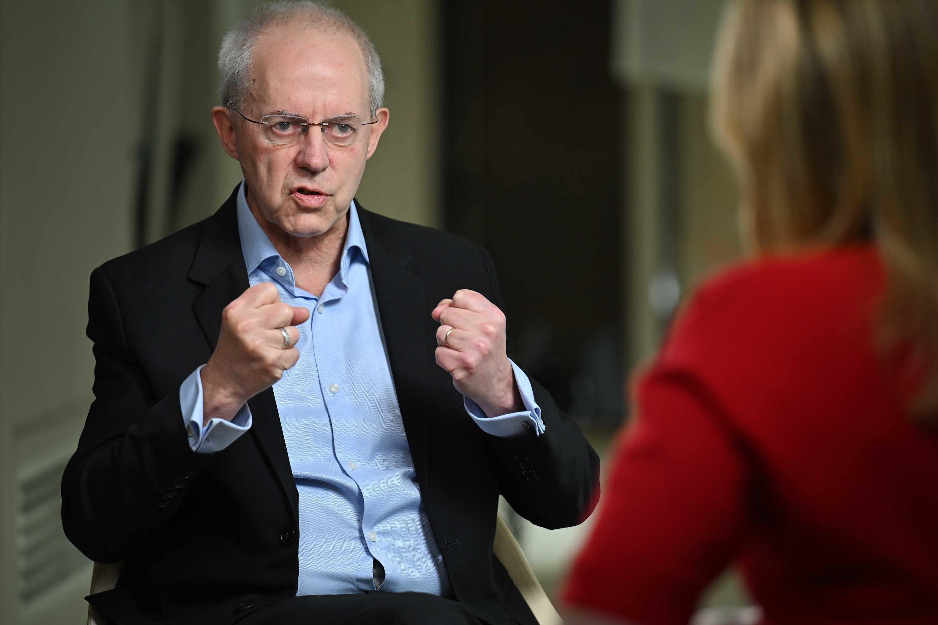 Former archbishop of Canterbury Justin Welby has spoken to the BBC about his resignation (Jeff Overs/BBC/PA)