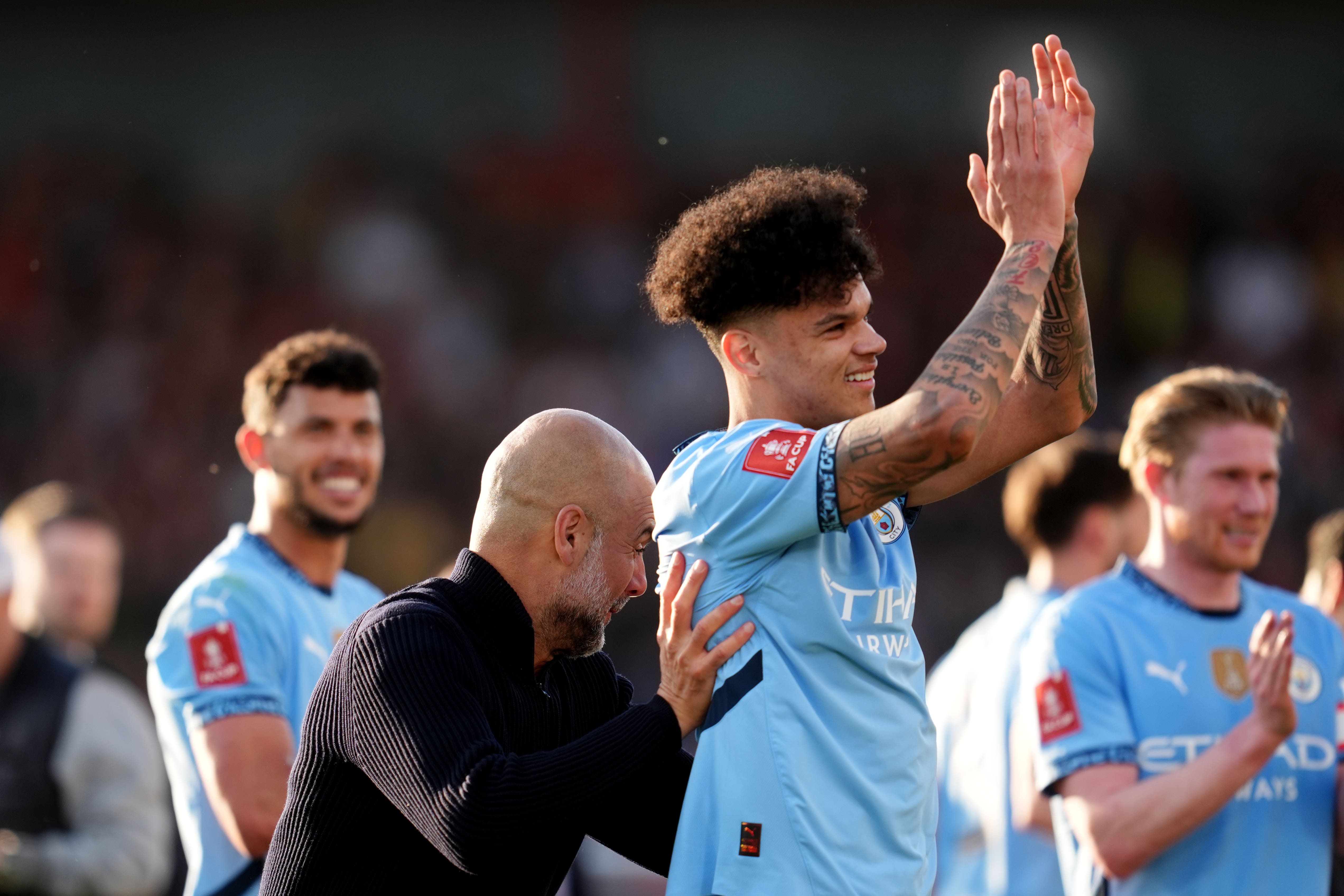 Manchester City are in the FA Cup semi-finals (Adam Davy/PA)