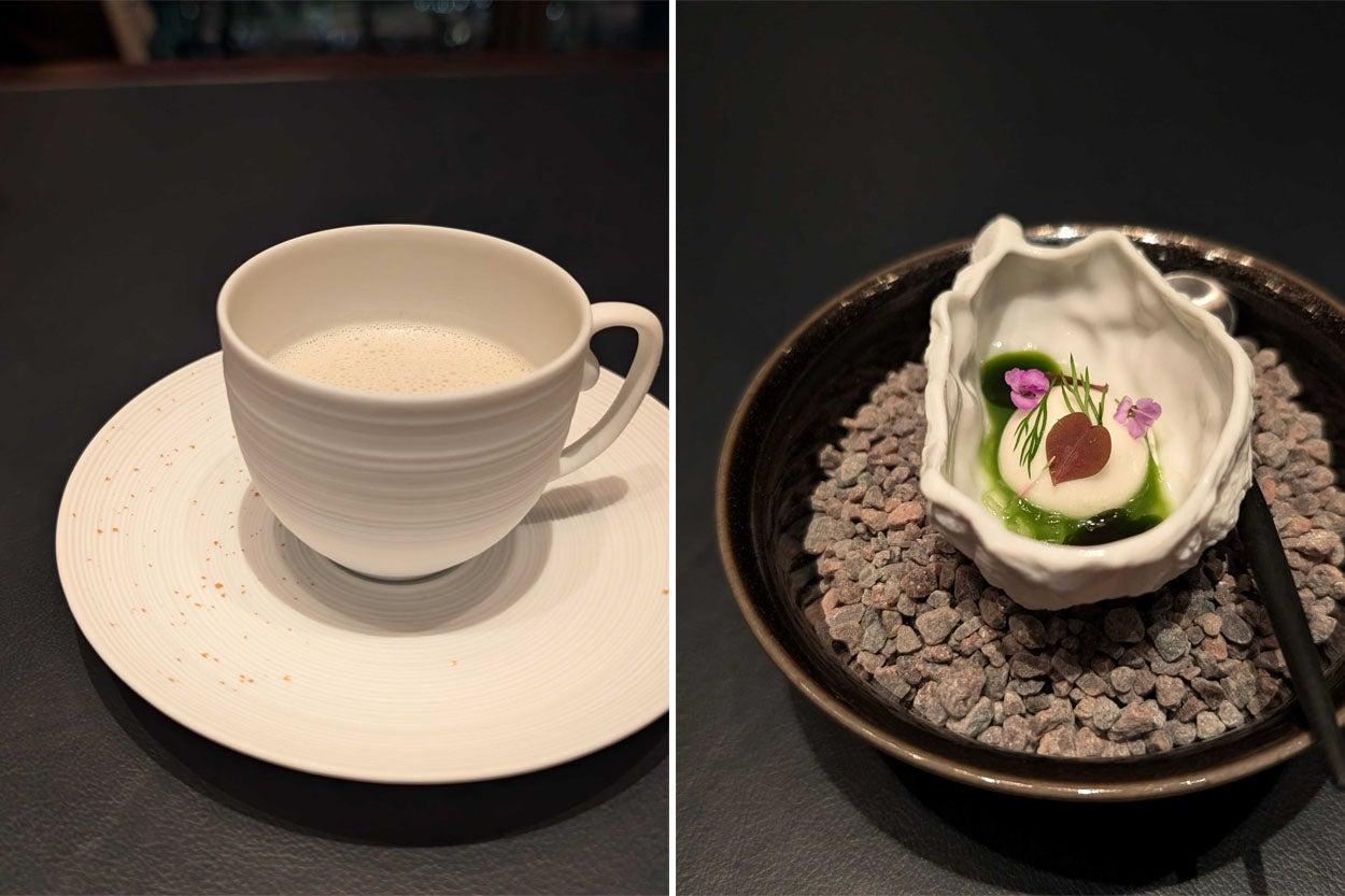 A flat white and an oyster walk into a fine dining room…