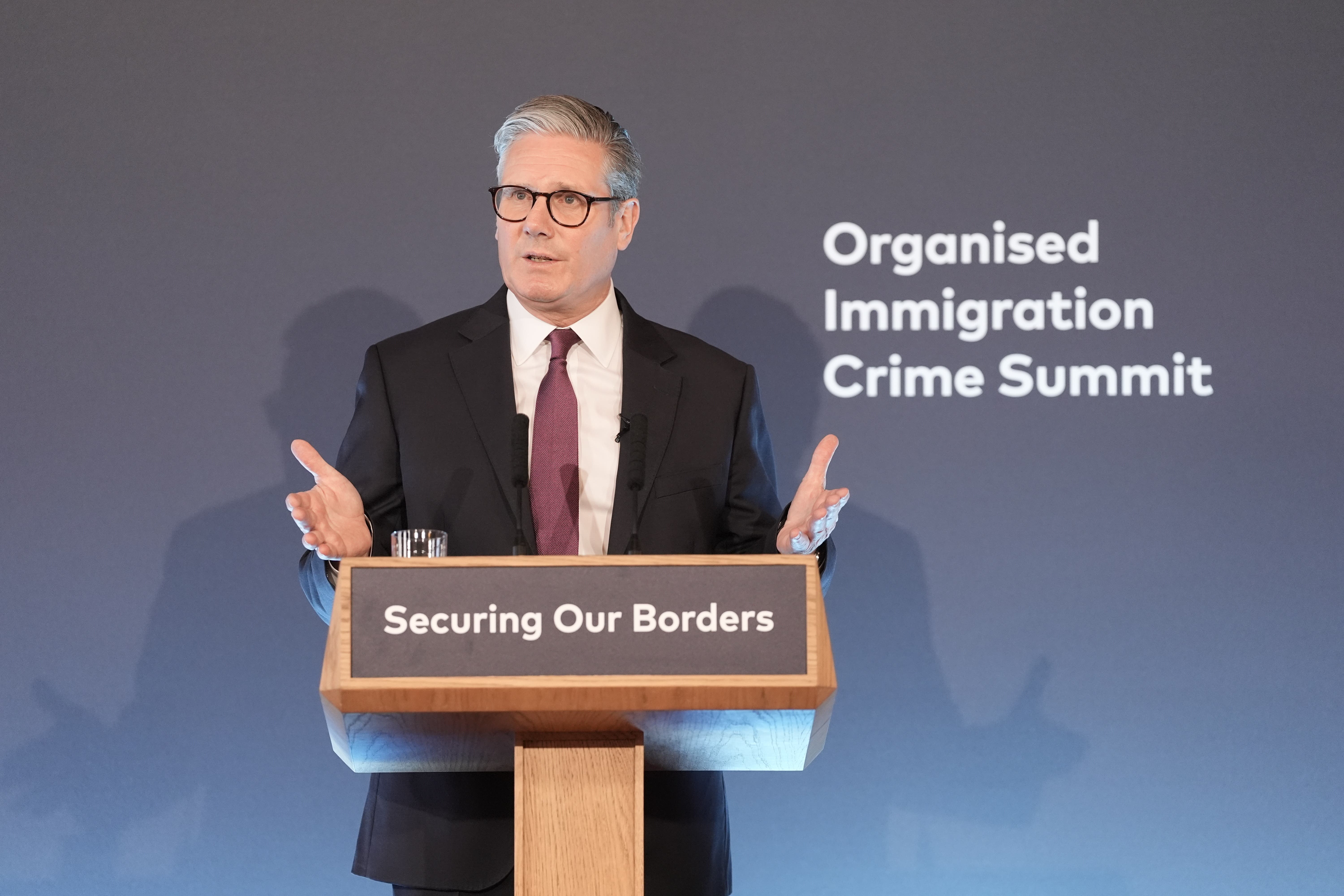 Keir Starmer said he was ‘angry’ about the scale of illegal migration at the Organised Immigration Crime Summit