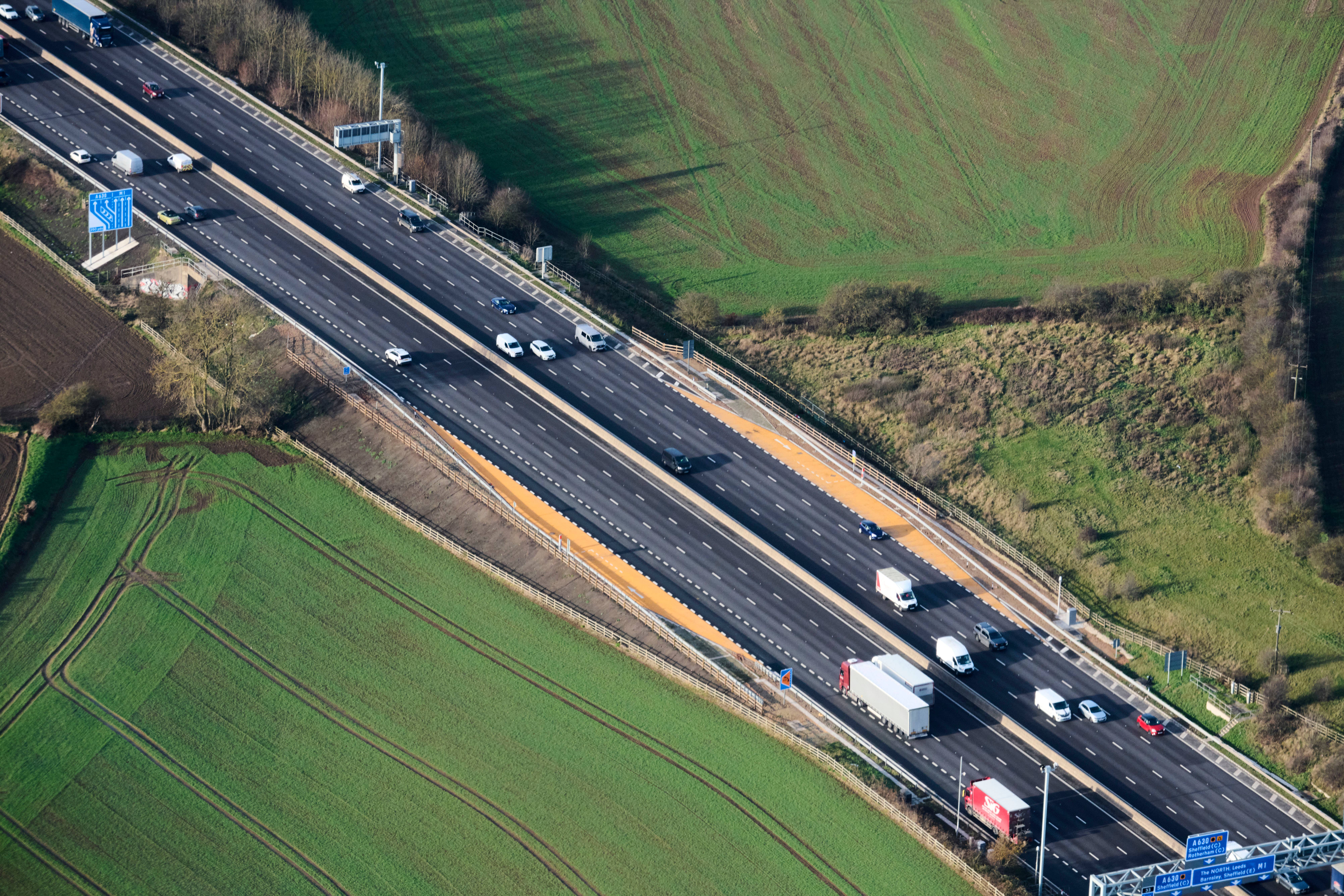 A £390 programme to retrofit more than 150 additional emergency stopping areas on smart motorways in England has been completed, National Highways said (National Highways/PA)