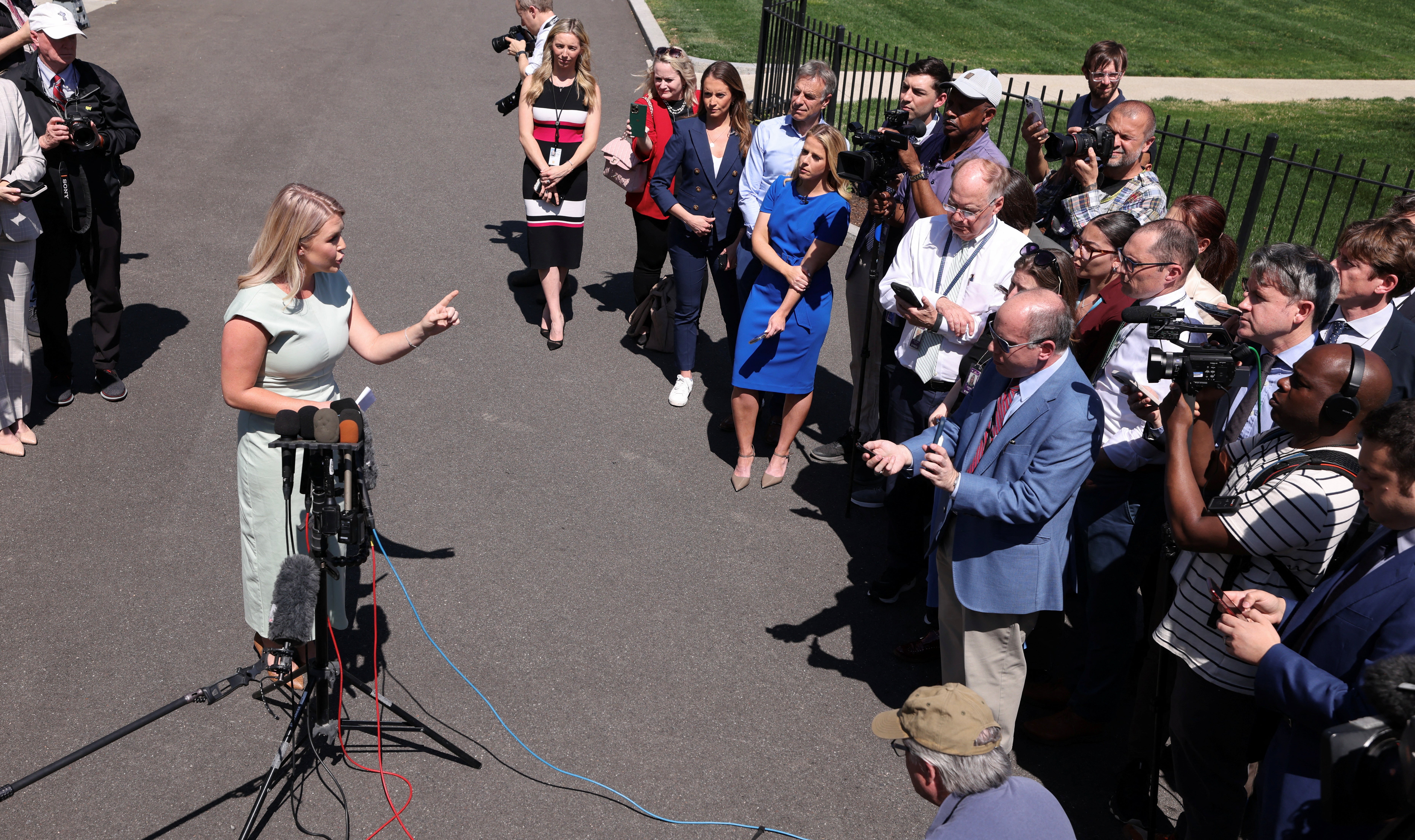Leavitt suggested the question was an attack on the credibility of ICE agents or an attempt to ‘cover’ for dangerous gang members