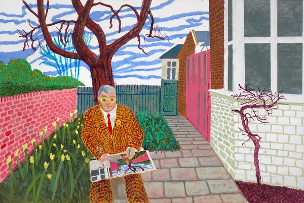 David Hockney, Play Within a Play and Me with a Cigarette, 2024-2025