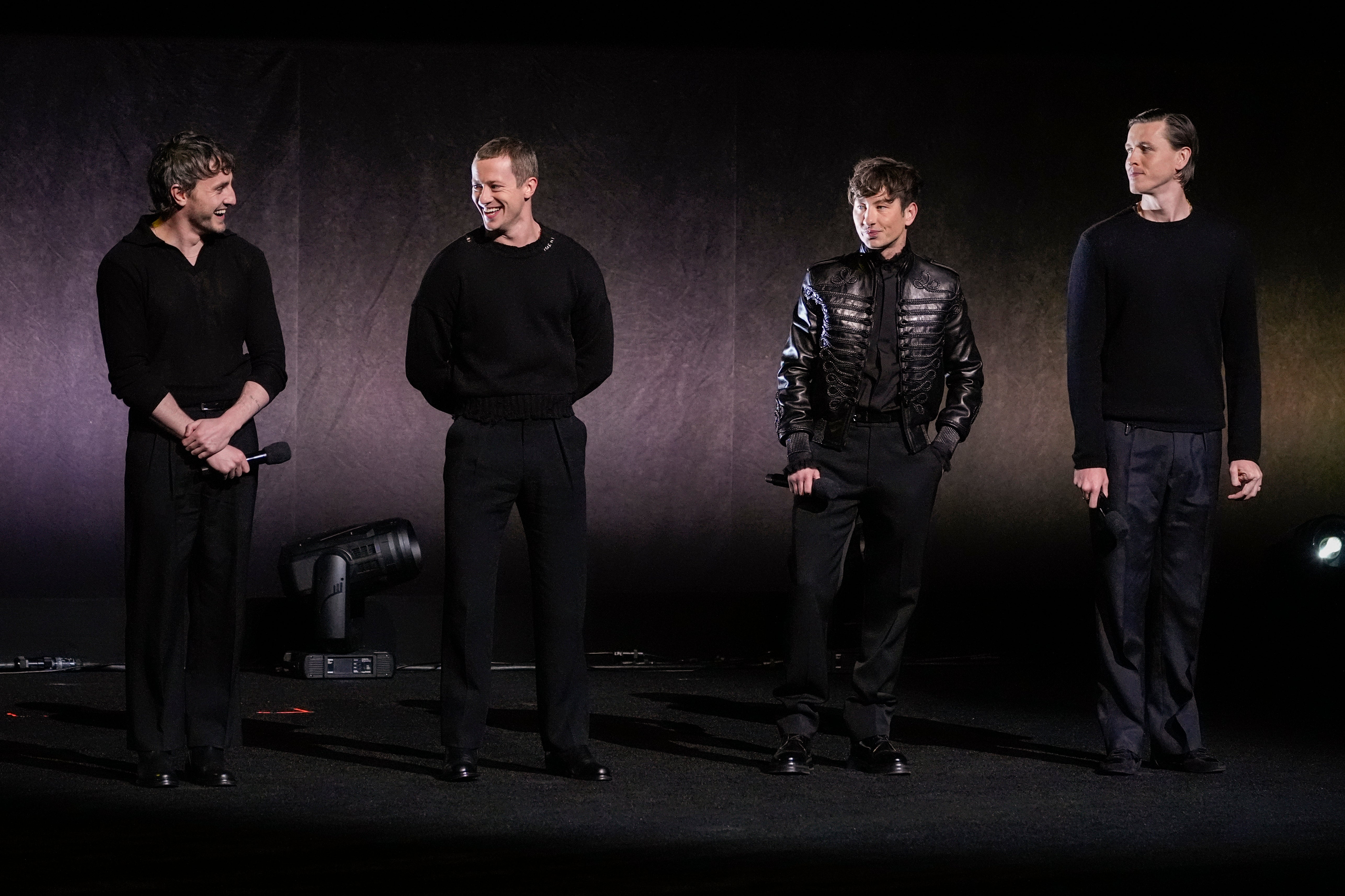 Paul Mescal, from left, Joseph Quinn, Barry Keoghan, and Harris Dickinson, cast members of the upcoming films about The Beatles