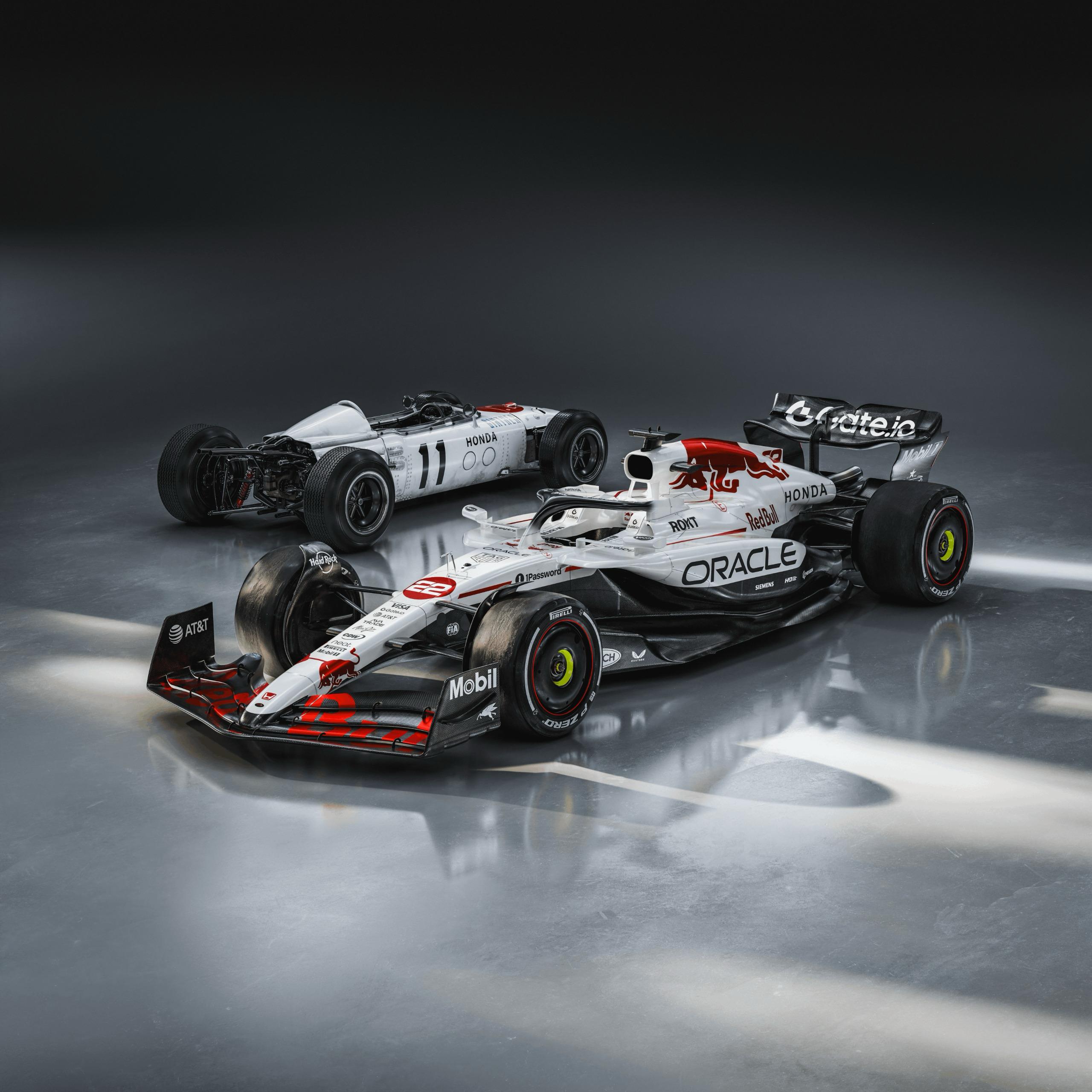The white livery is a tribute to engine partner Honda