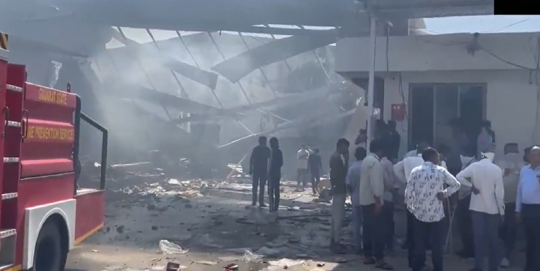 Screengrab from a video of a blast that killed 18 people in Gujarat, India