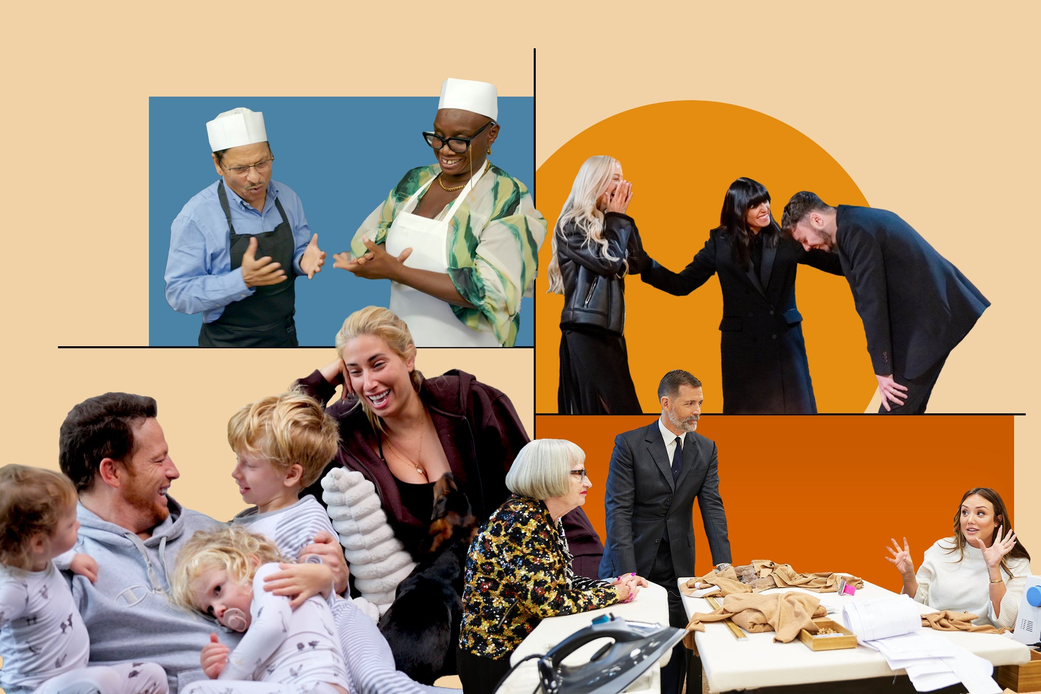 Clockwise from top left: ‘Andi Oliver’s Fabulous Feasts’; ‘The Piano’, ‘The Great British Sewing Bee’, ‘Stacey & Joe’