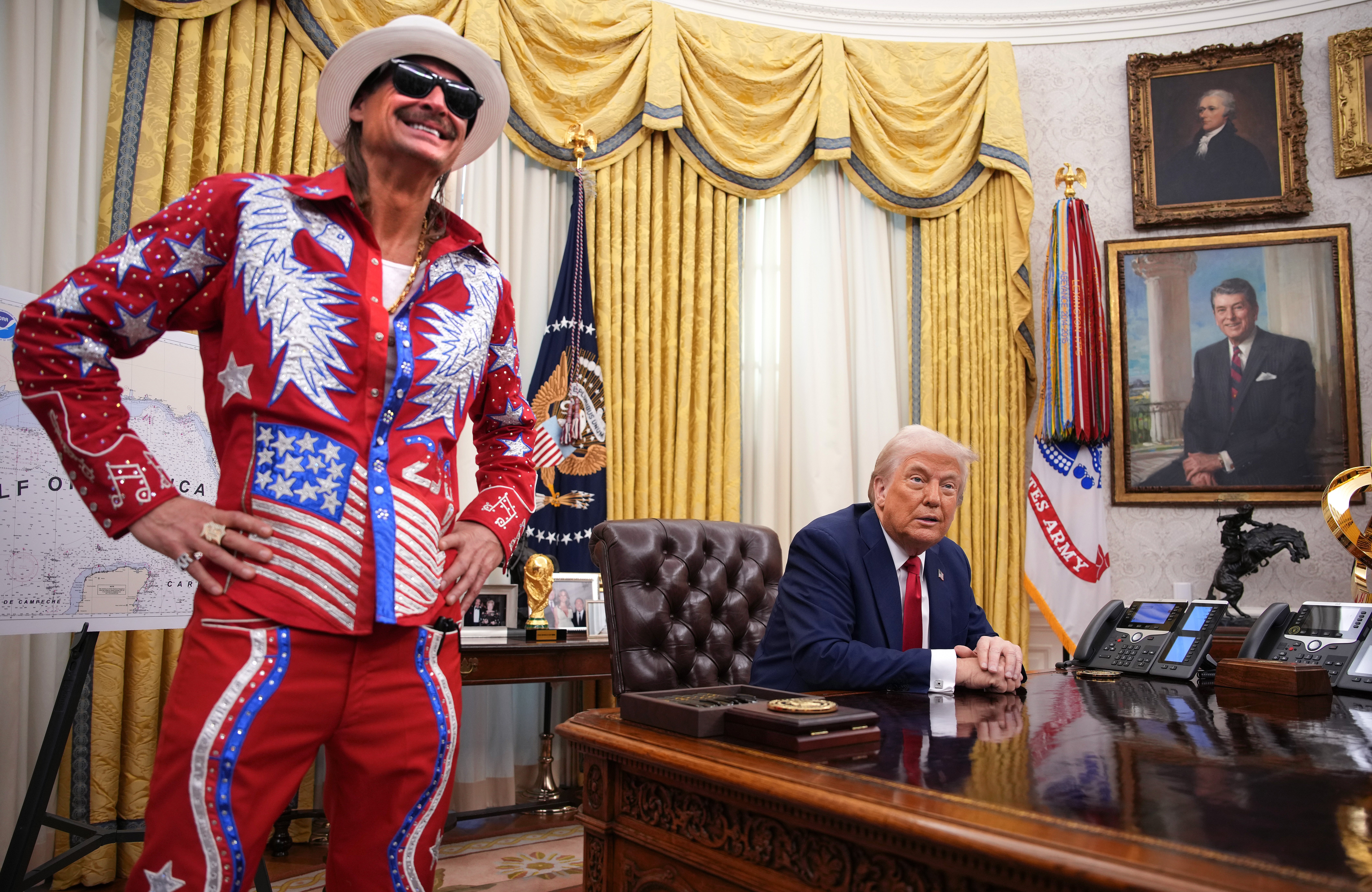 Kid Rock with Donald Trump at the White House