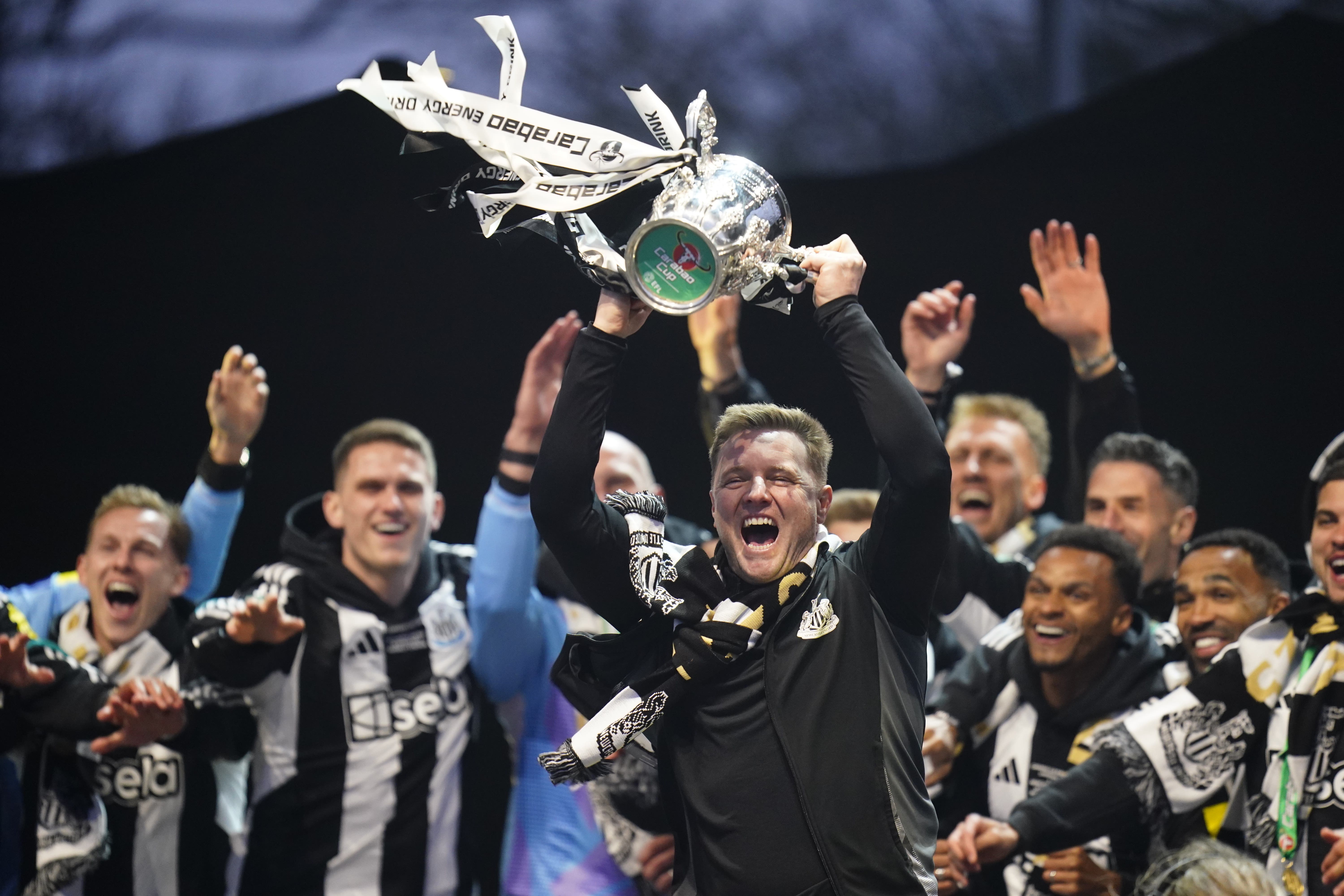 Newcastle boss Eddie Howe is targeting Champions League football for next season (Danny Lawson/PA)