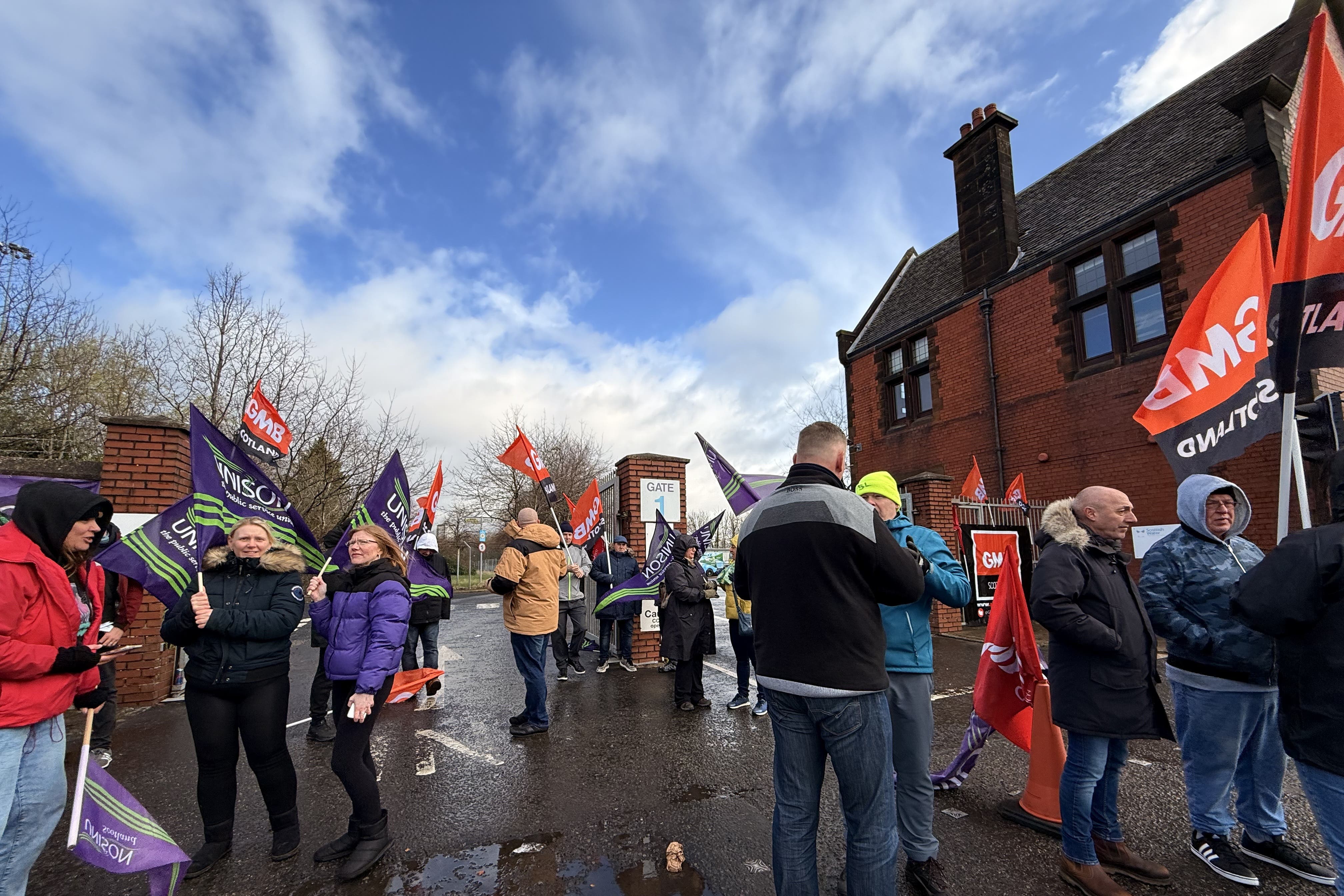 Scottish Water workers walked out in a dispute over pay and grading (Craig Meighan/PA)