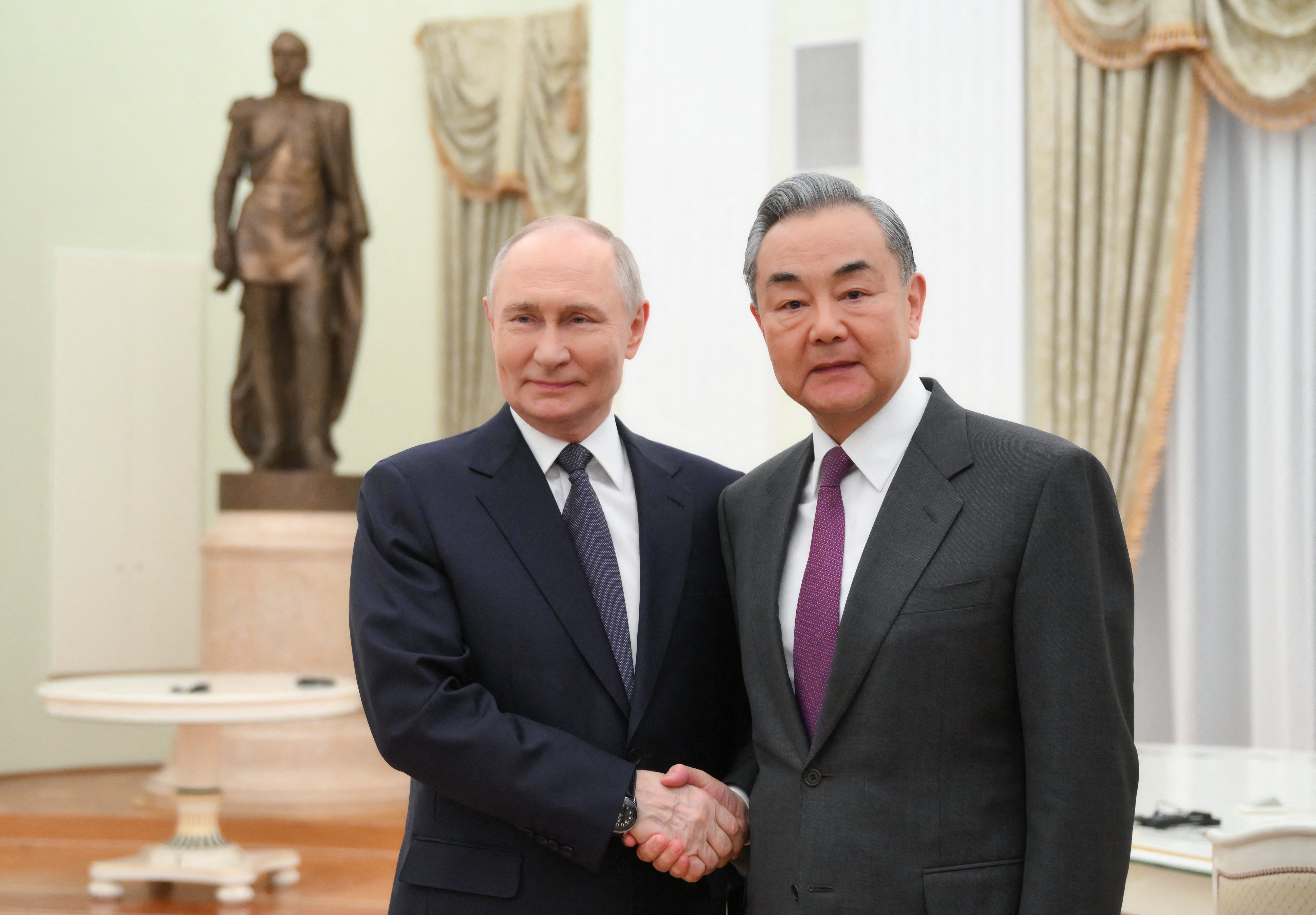 Vladimir Putin met with Chinese foreign minister Wang Yi on Tuesday