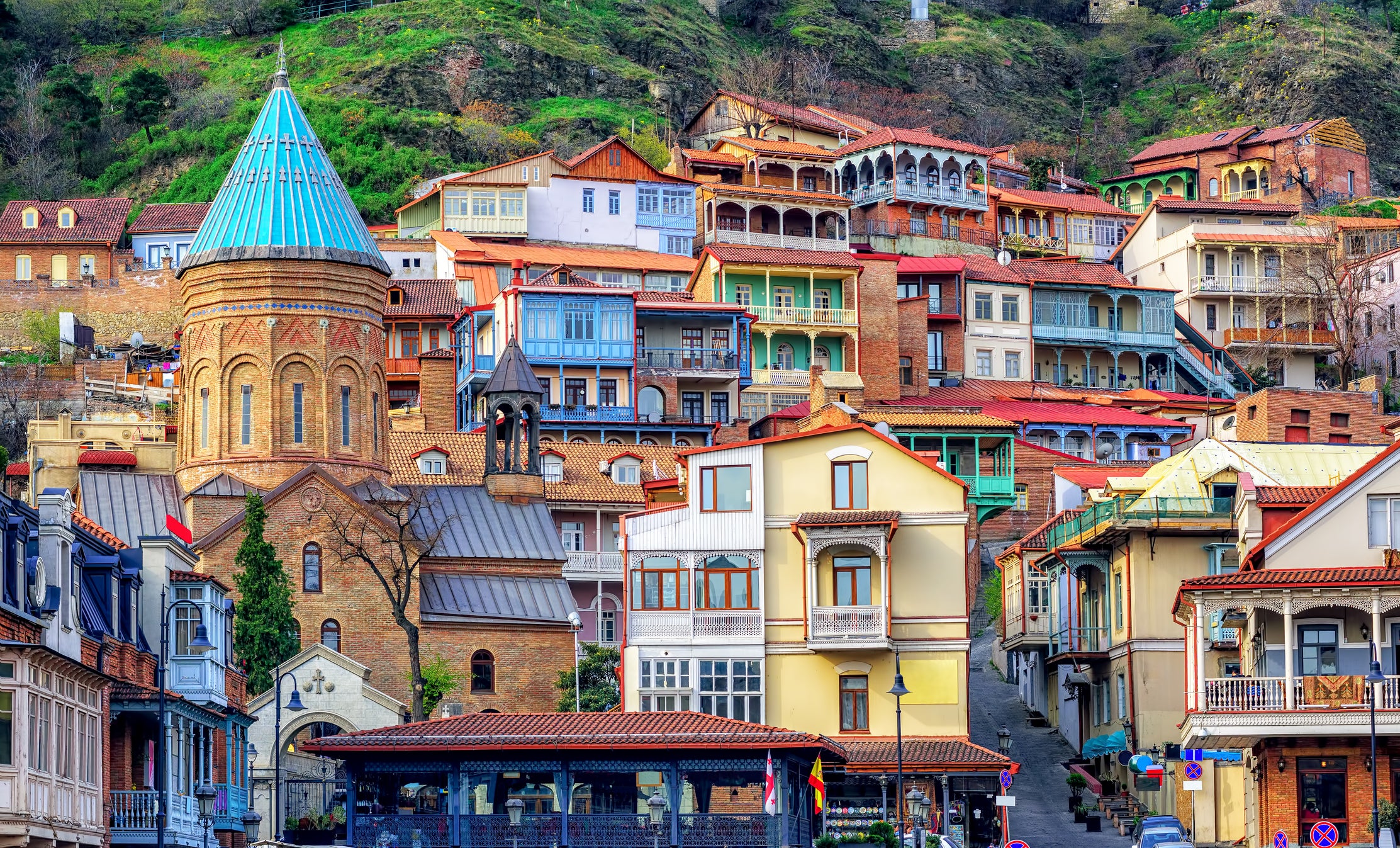 <p>Colourful houses in the old town of Georgia’s capital, Tbilisi </p>