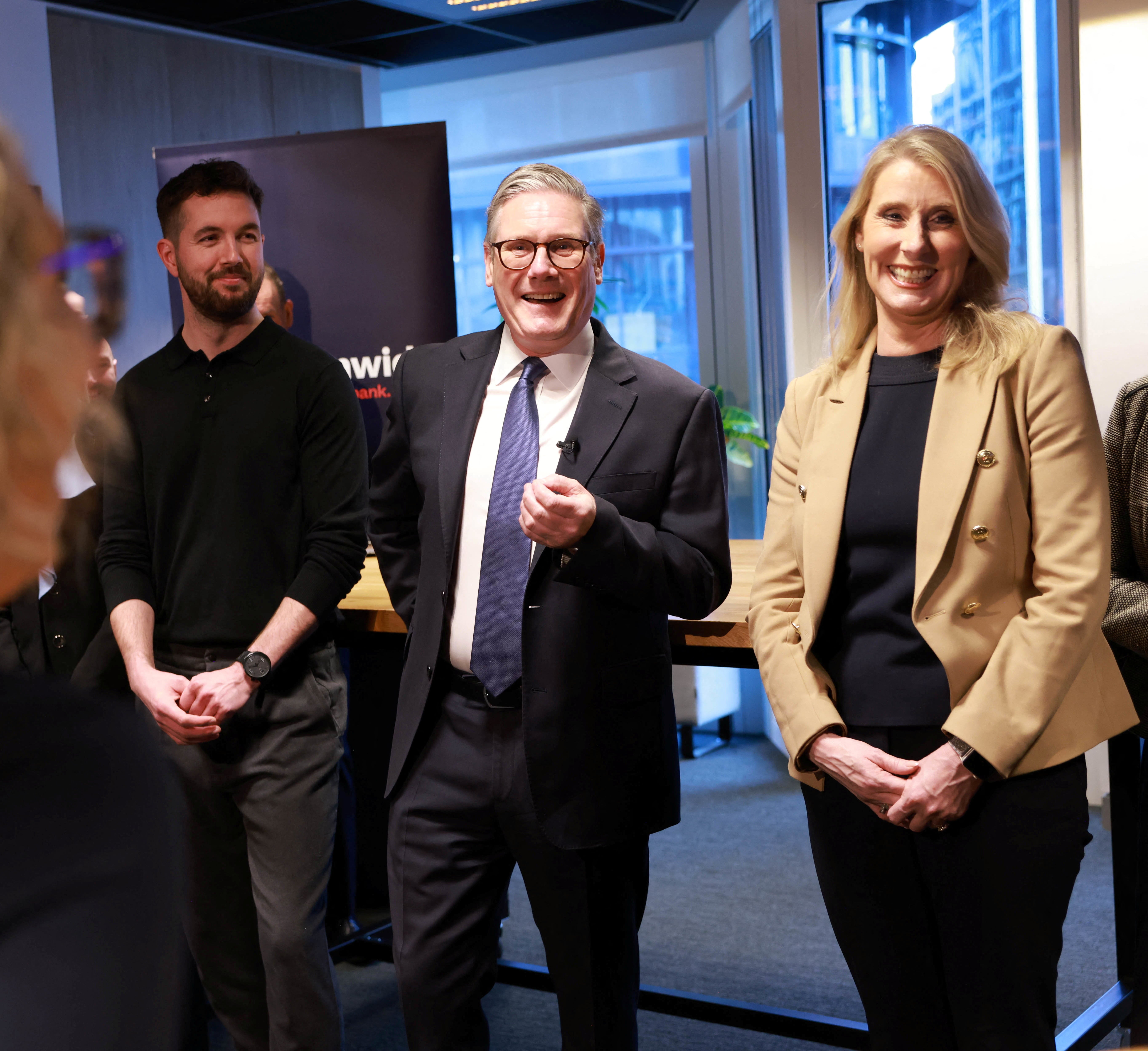Sir Keir Starmer meets Nationwide CEO Debbie Crosbie during visit to the building society’s head office