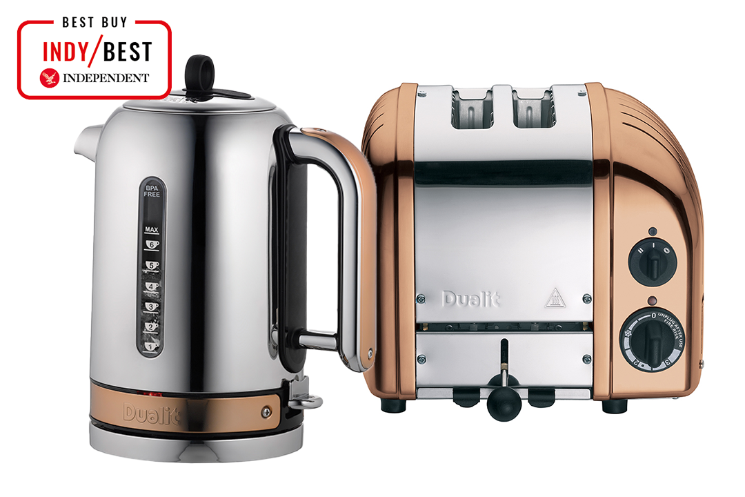 Best kettle and toaster sets IndyBest review Dualit classic kettle and two-slice new-gen toaster