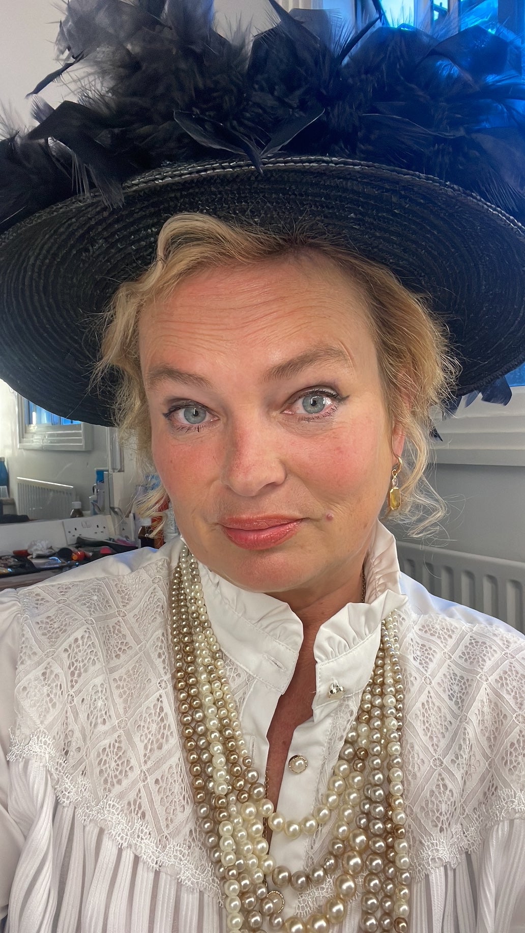 The author as Lady Bracknell in a production of ‘The Importance of Being Earnest’ at the Oxford Playhouse last year