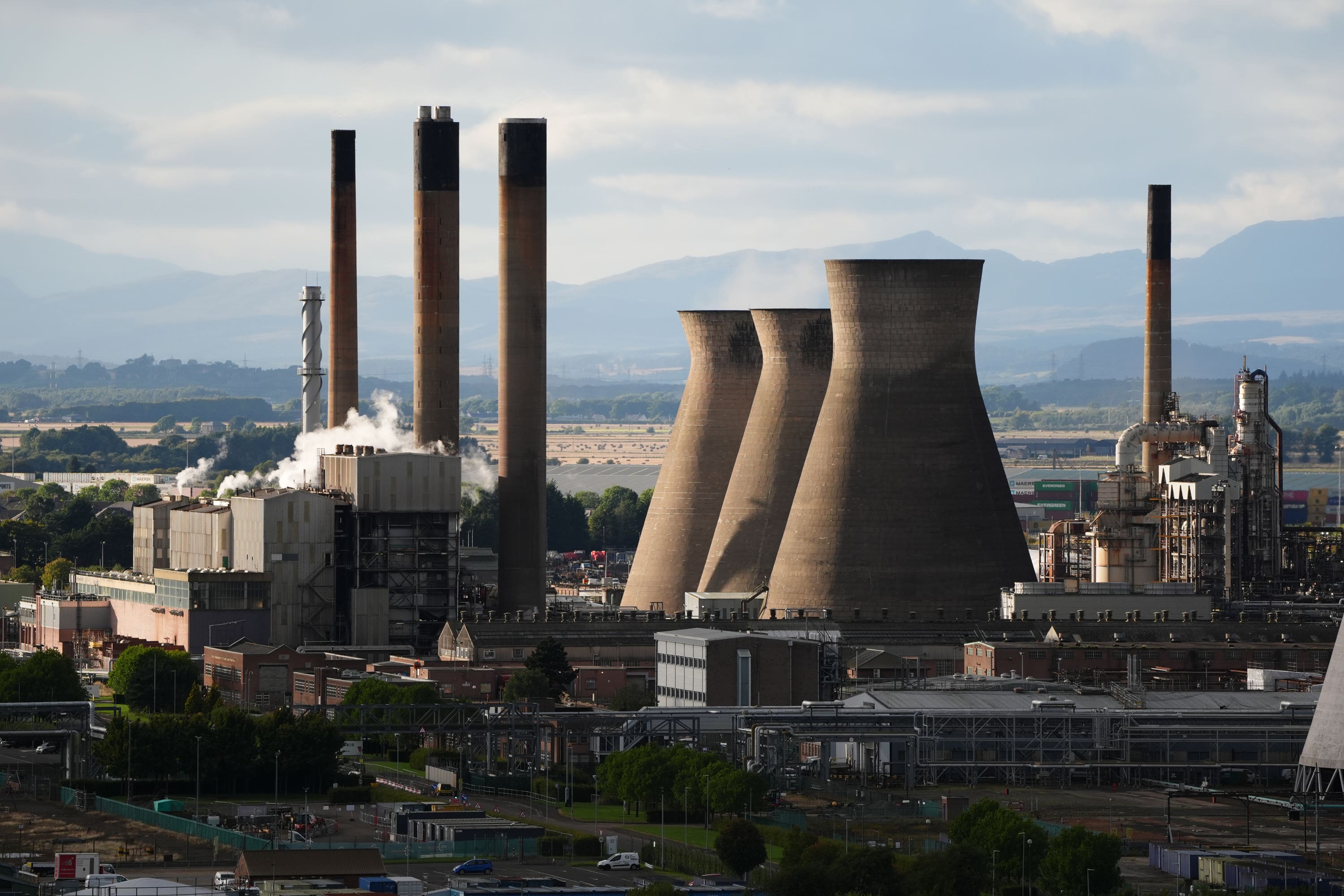 The refinery at Grangemouth is due to close in the coming months (Andrew Milligan/PA)