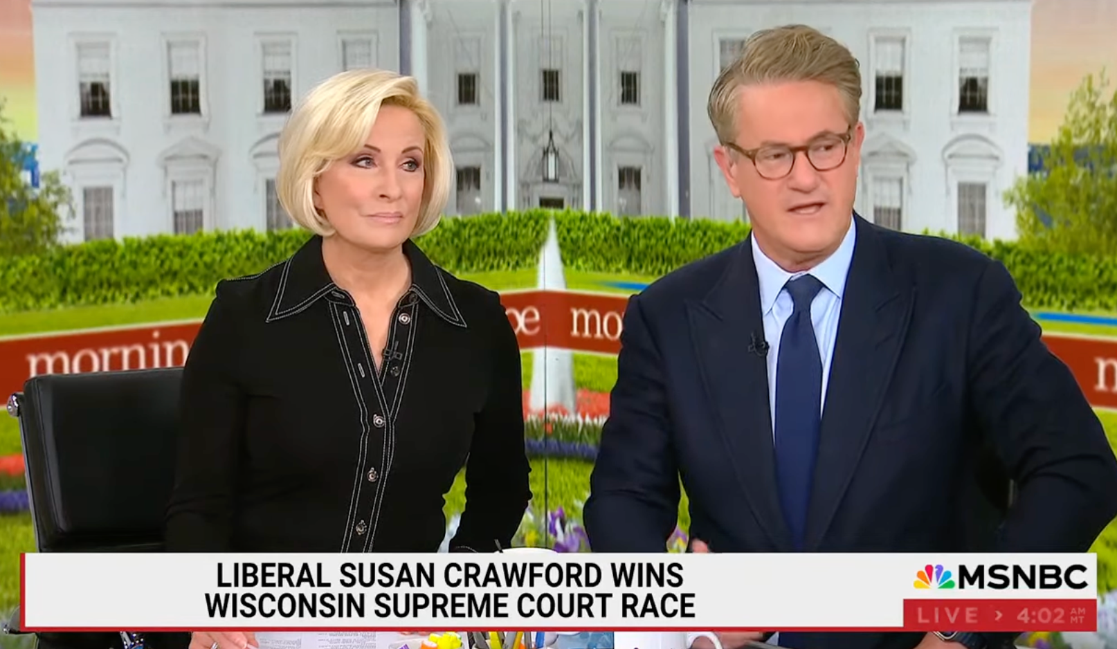 Morning Joe hosts Mika Brzezinski and Joe Scarborough discuss the Wisconsin Supreme Court election results