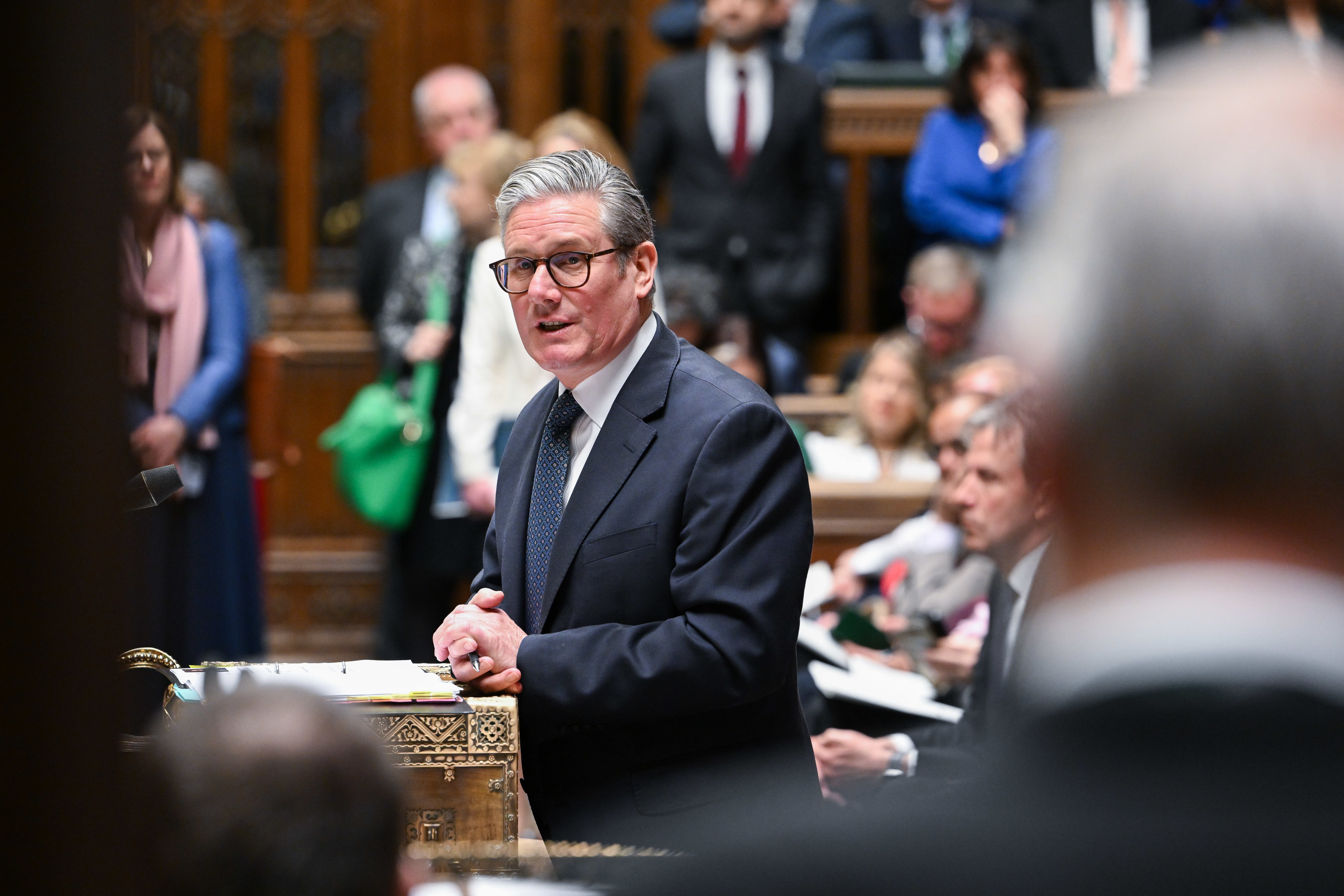 Prime Minister Sir Keir Starmer during Prime Minister’s Questions in the House of Commons (House of Commons/PA)