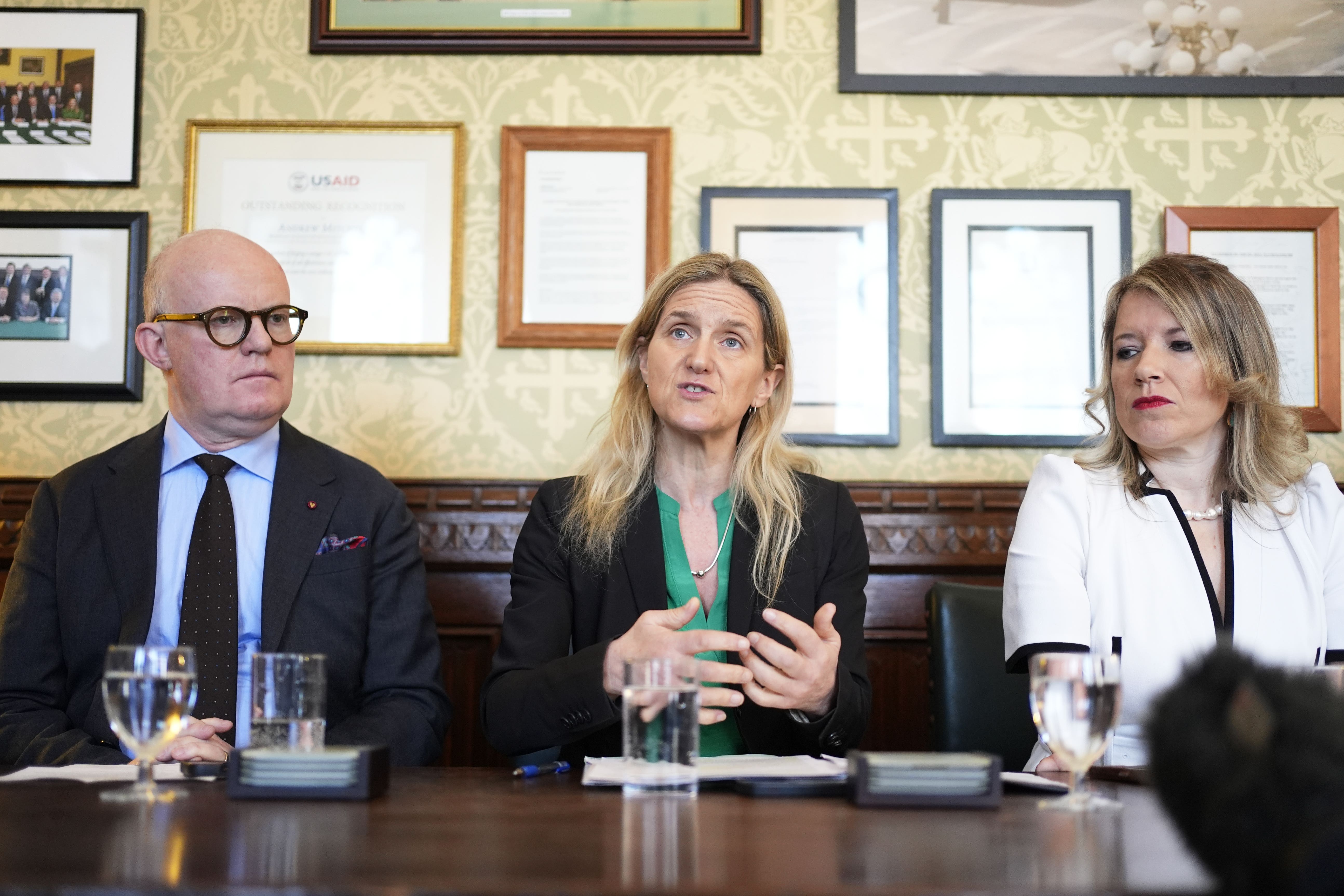 Supporters of the assisted dying Bill gathered for a press conference on Wednesday (Jordan Pettitt/PA)