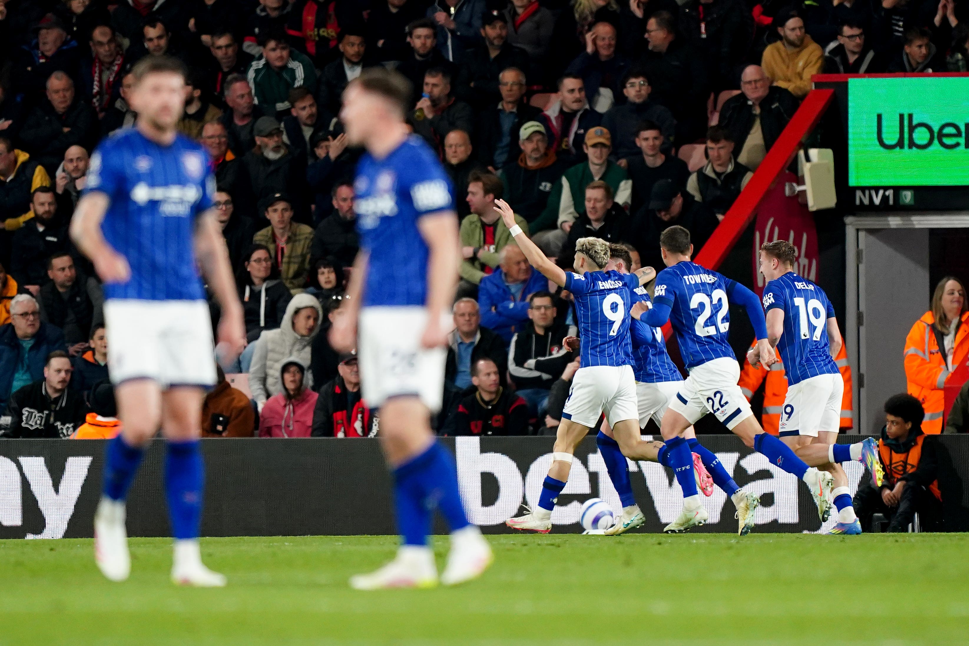 Ipswich’s Nathan Broadhead scored at Bournemouth (Zac Goodwin/PA)