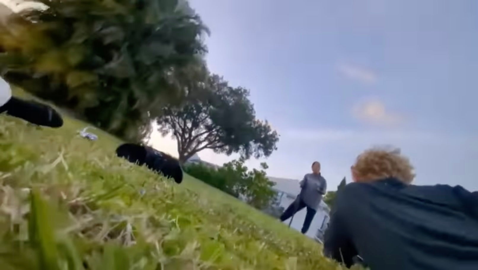 A Florida woman allegedly brandished a pellet gun at two teenage boys for fishing in a pond near her home