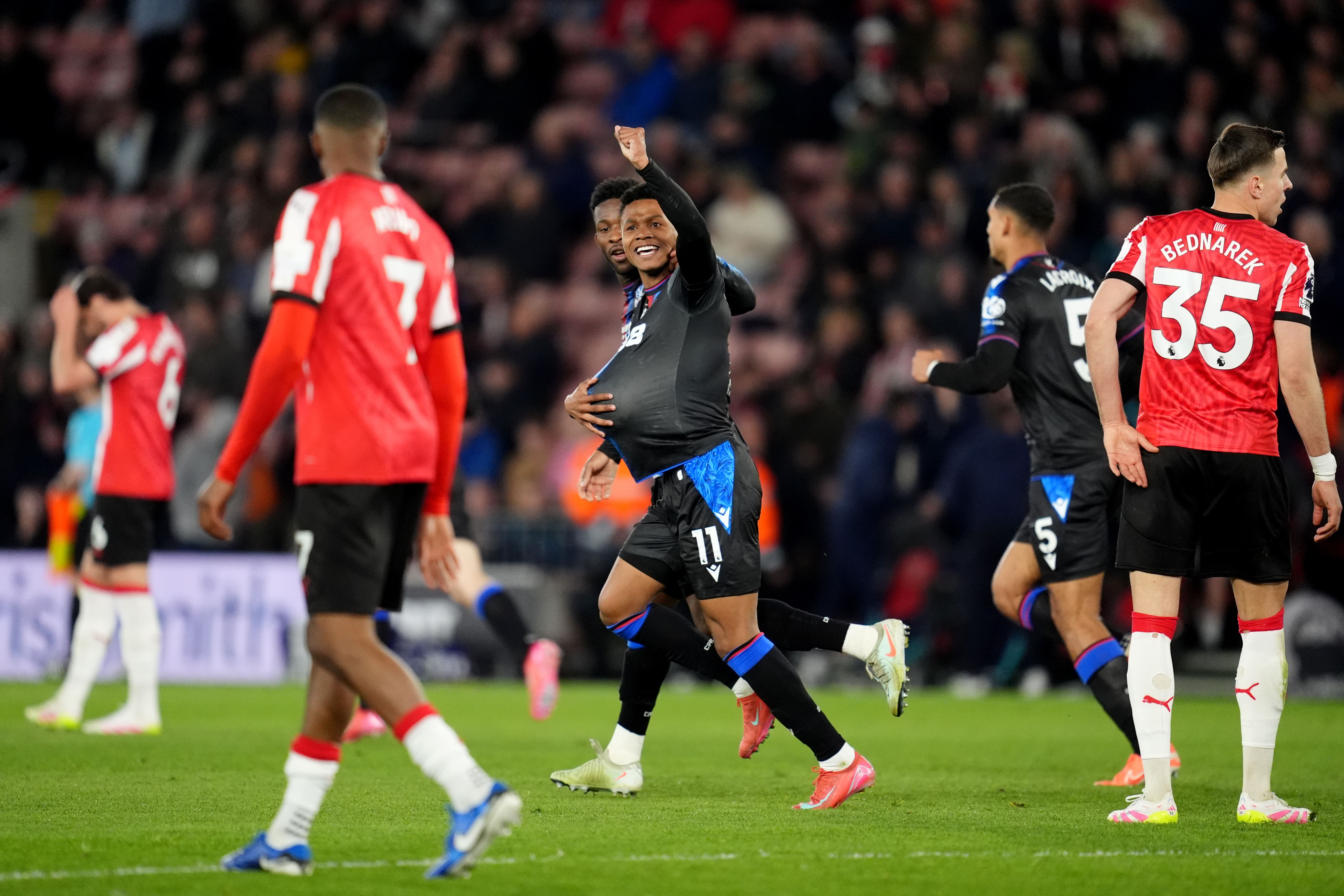 Matheus Franca celebrates his equaliser (Adam Davy/PA)