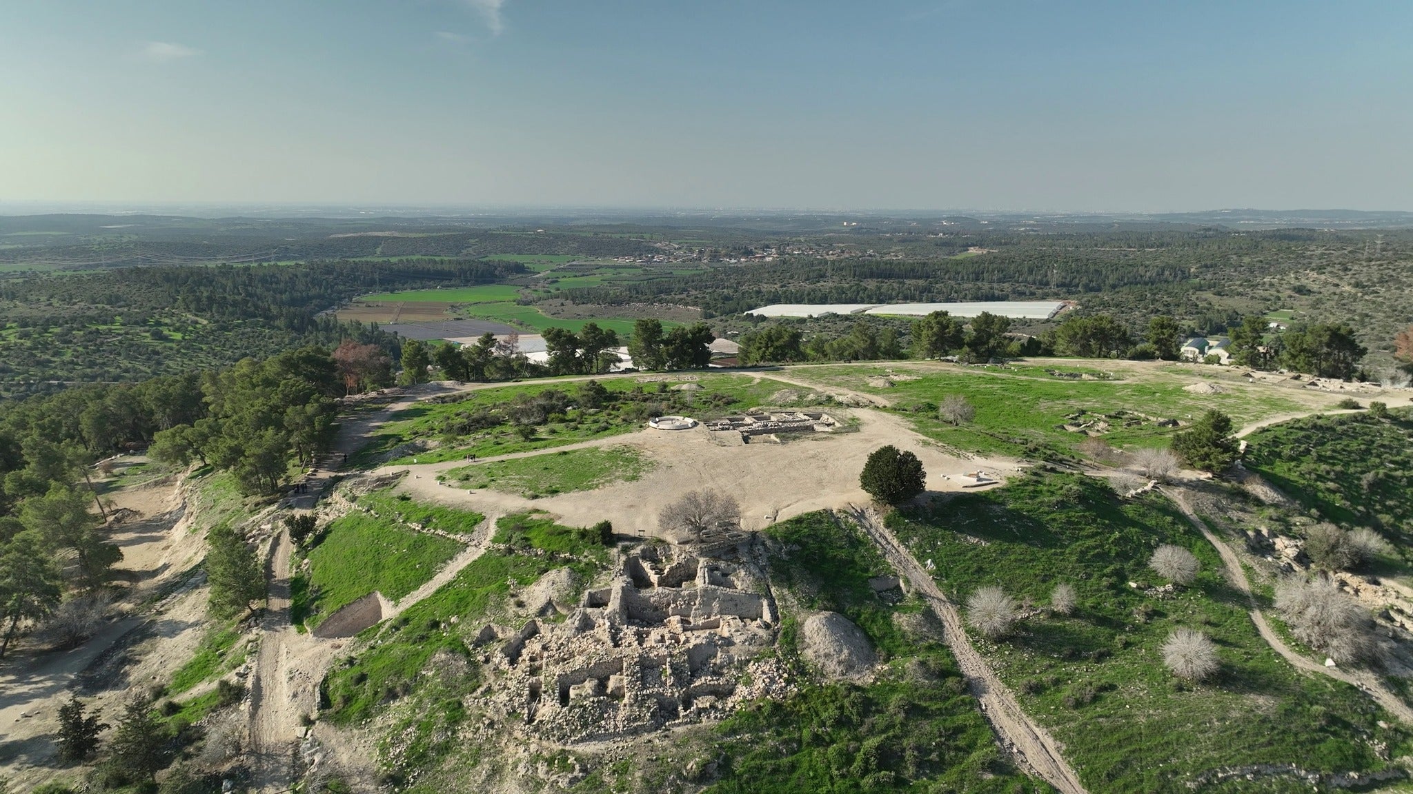 Aerial view of Tel Azekah