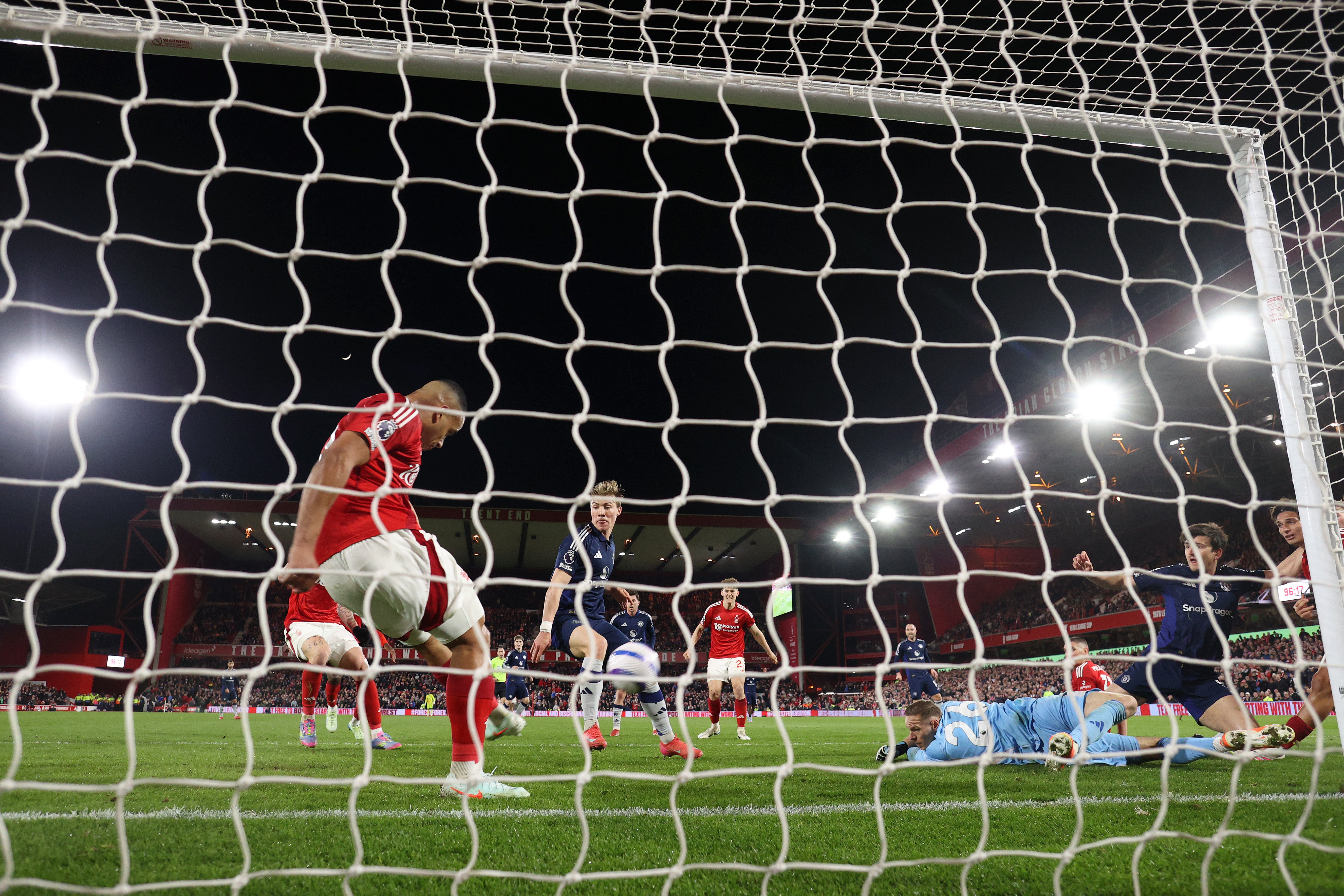 Murillo cleared Harry Maguire's effort off the line late on