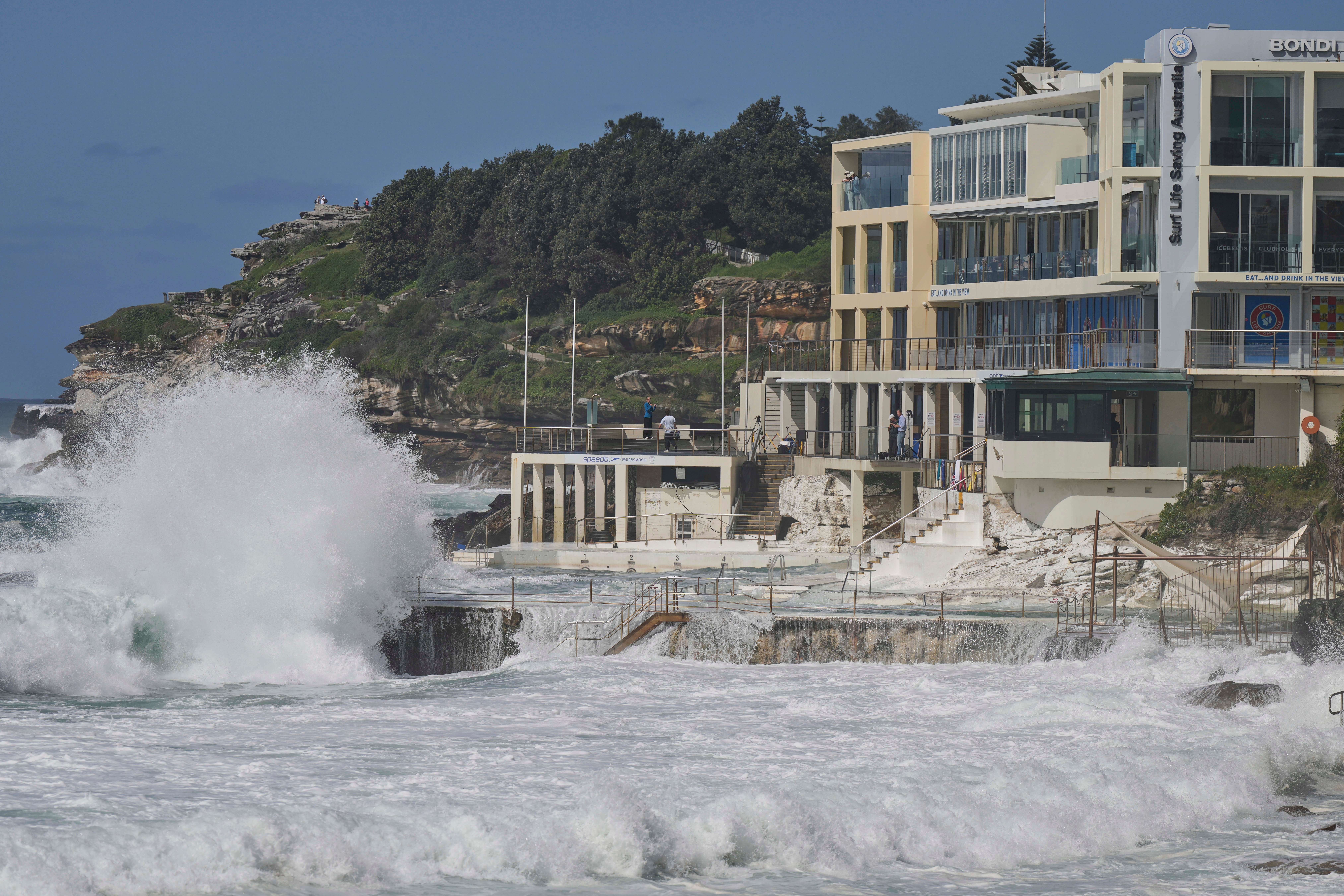 Waves hit the famous Bondi Icebergs pool
