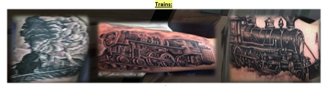 Upon closer inspector, the logo for the band AC/DC is clearly visibly across the side of the train