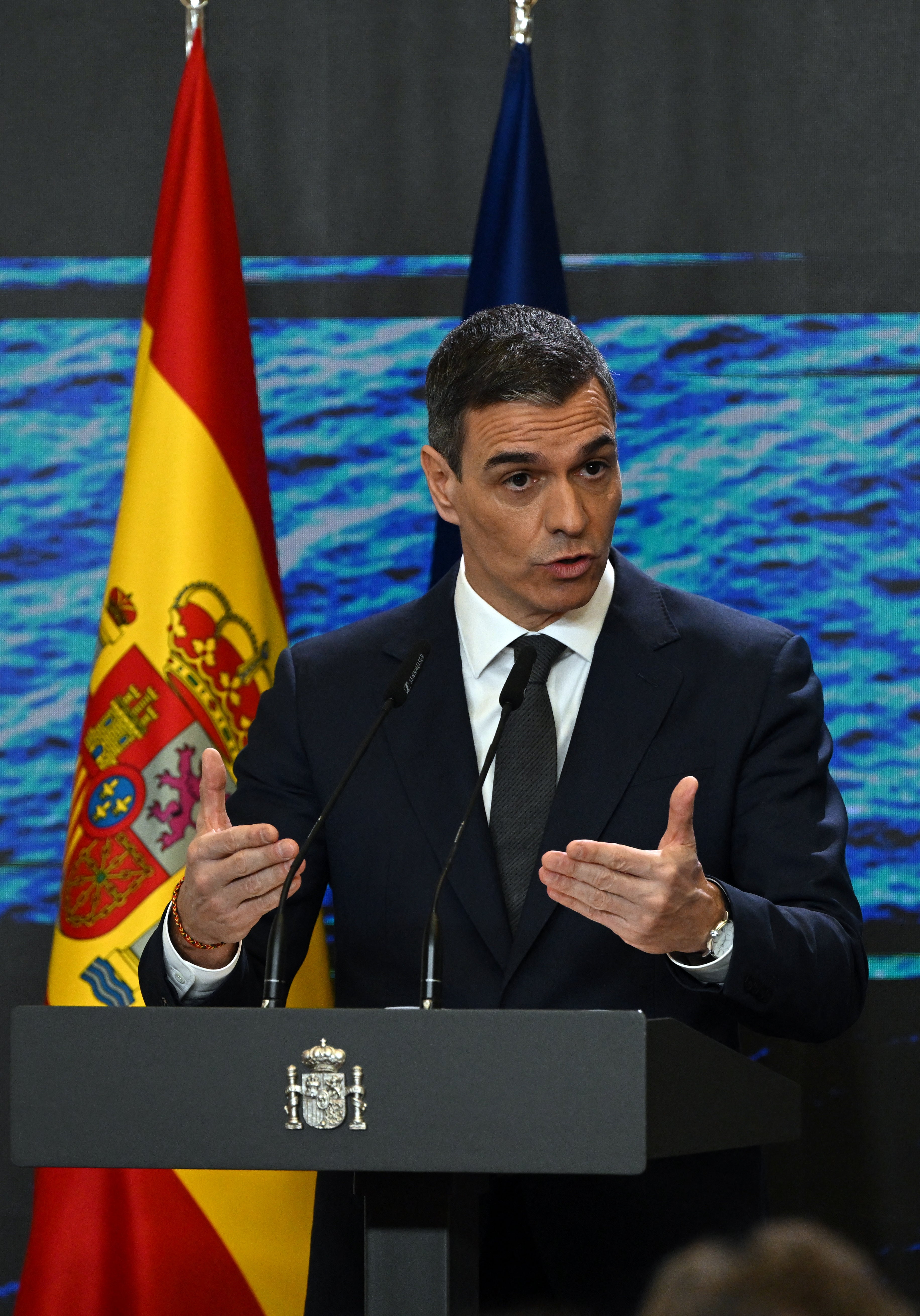 Spanish prime minister Pedro Sanchez called Trump’s tariffs ‘unintelligent’ during a speech on Thursday