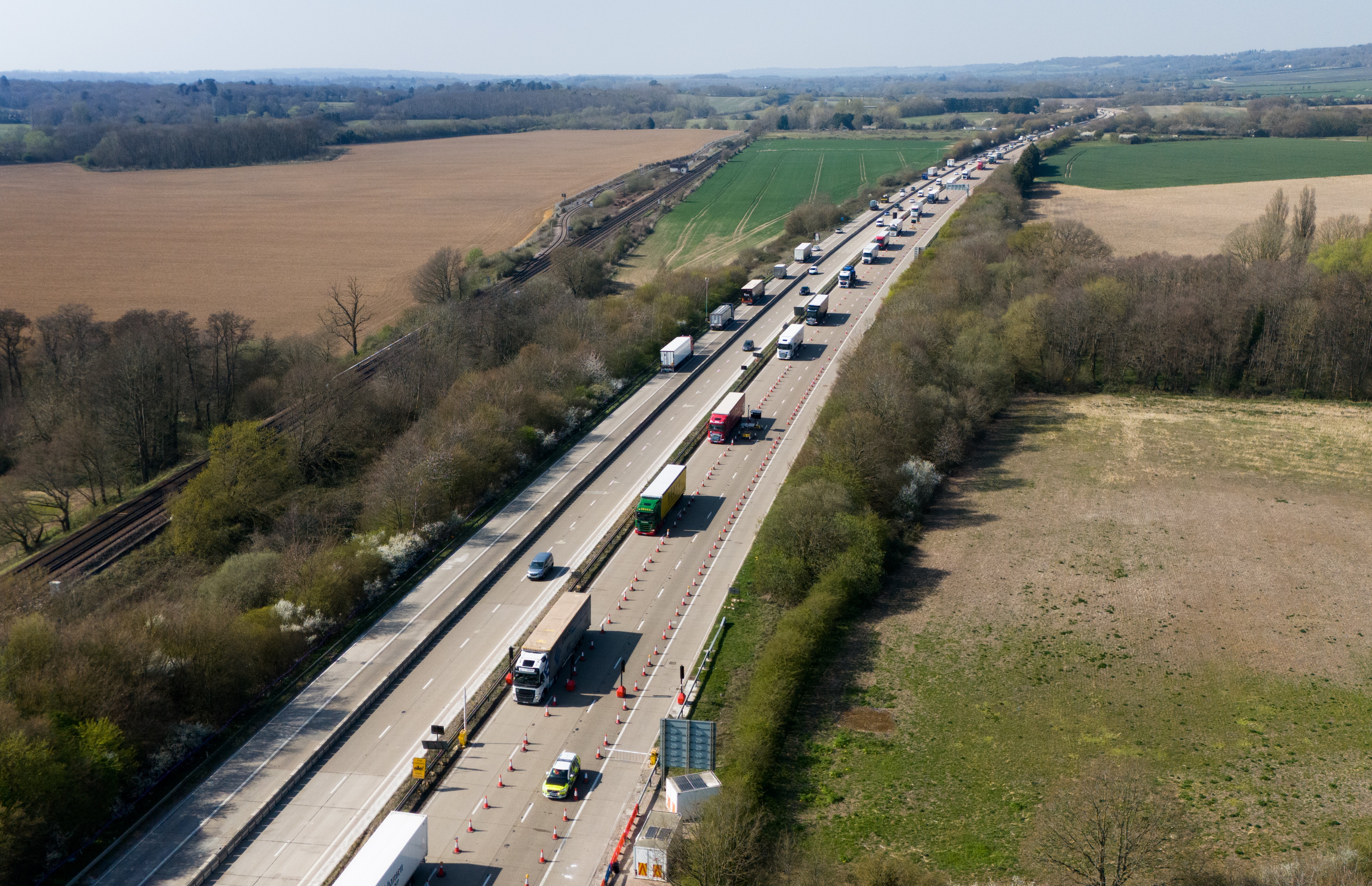 Hold-ups exceeding half an hour are forecast on Friday on the M20 in Kent