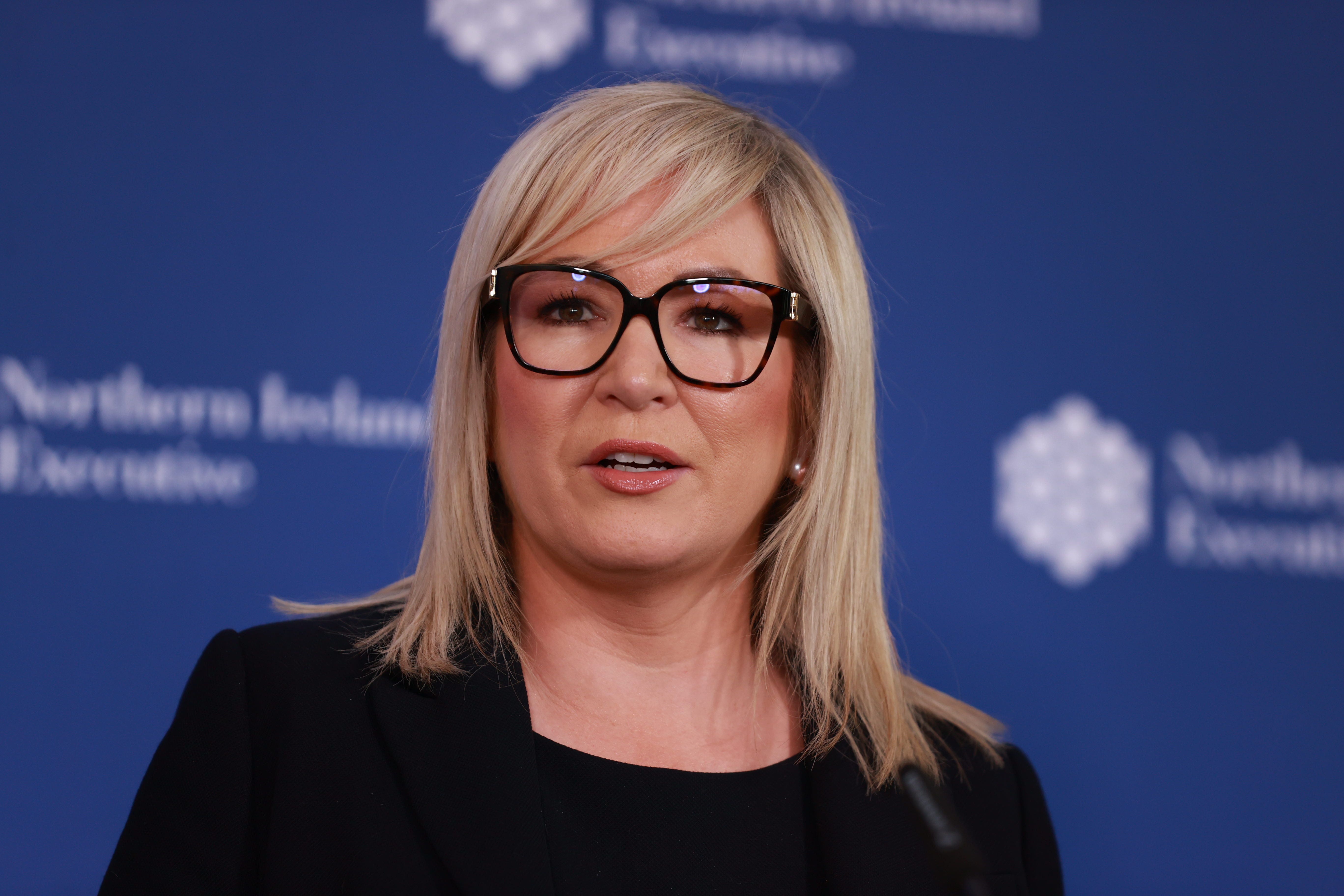 First Minister Michelle O’Neill said NI businesses were anxious about the tariffs (Liam McBurney/PA)
