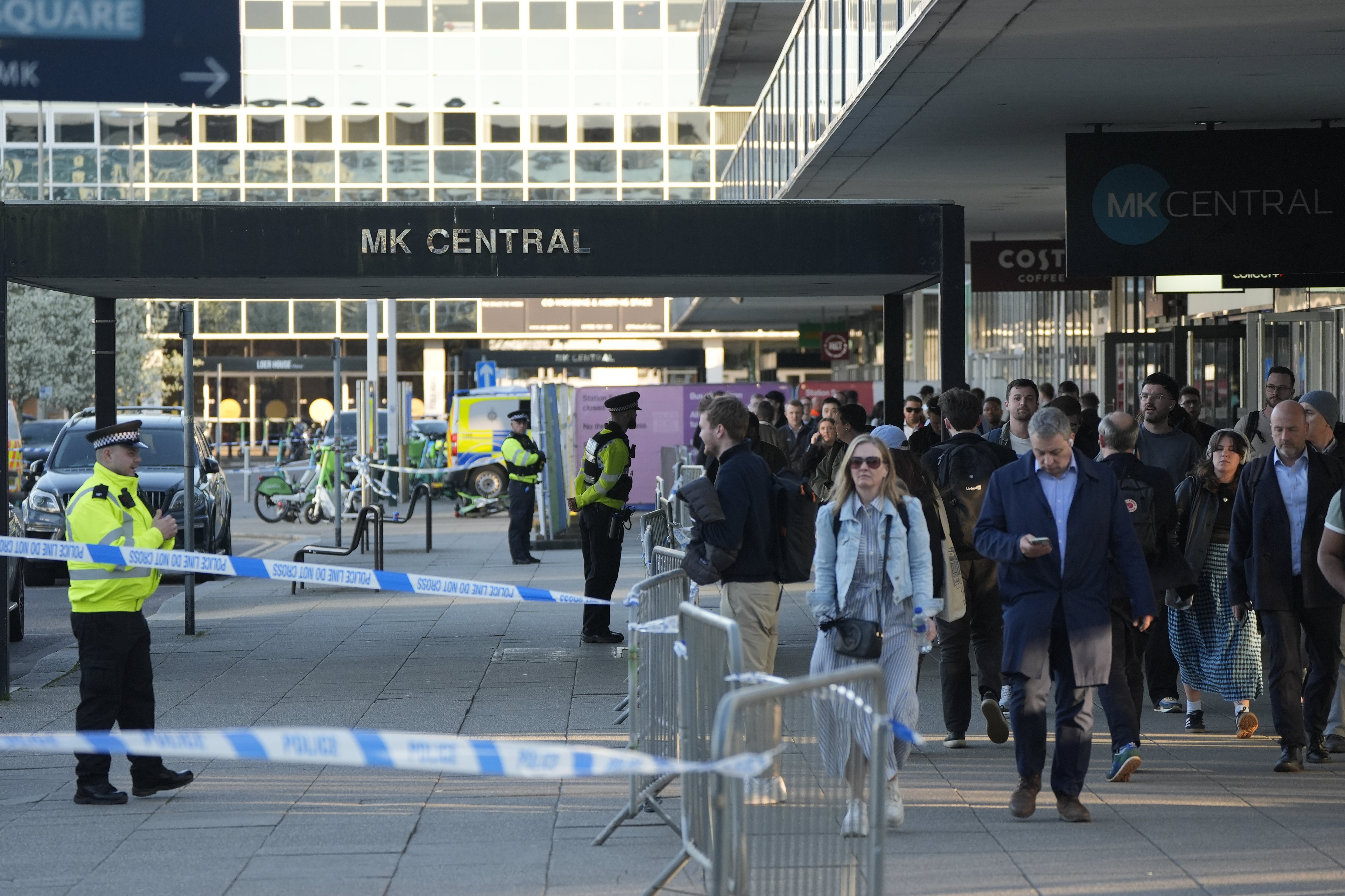 Armed officers attended the station about 12.55pm on Tuesday