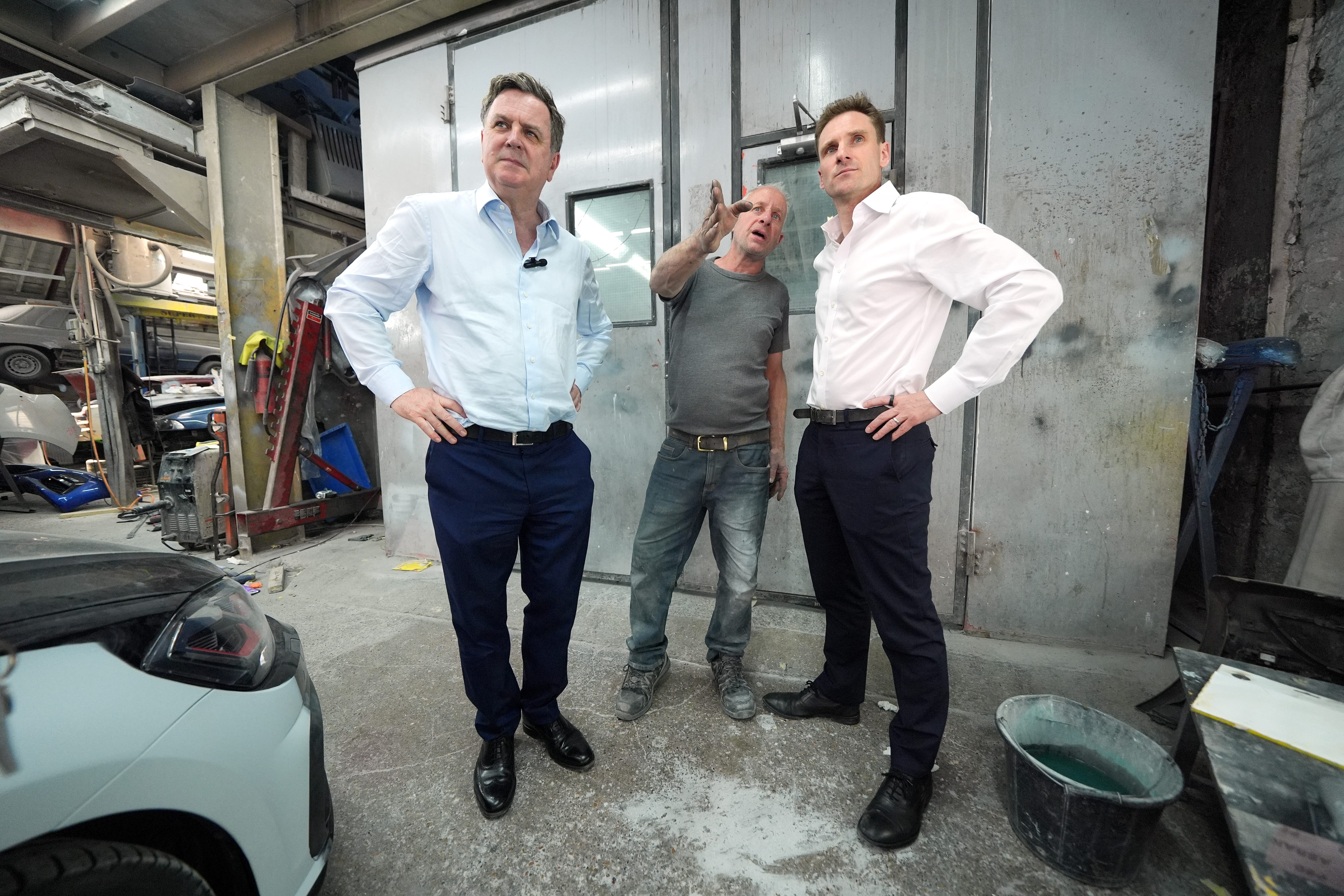 Shadow chancellor Mel Stride and shadow home secretary Chris Philp (Yui Mok/PA)