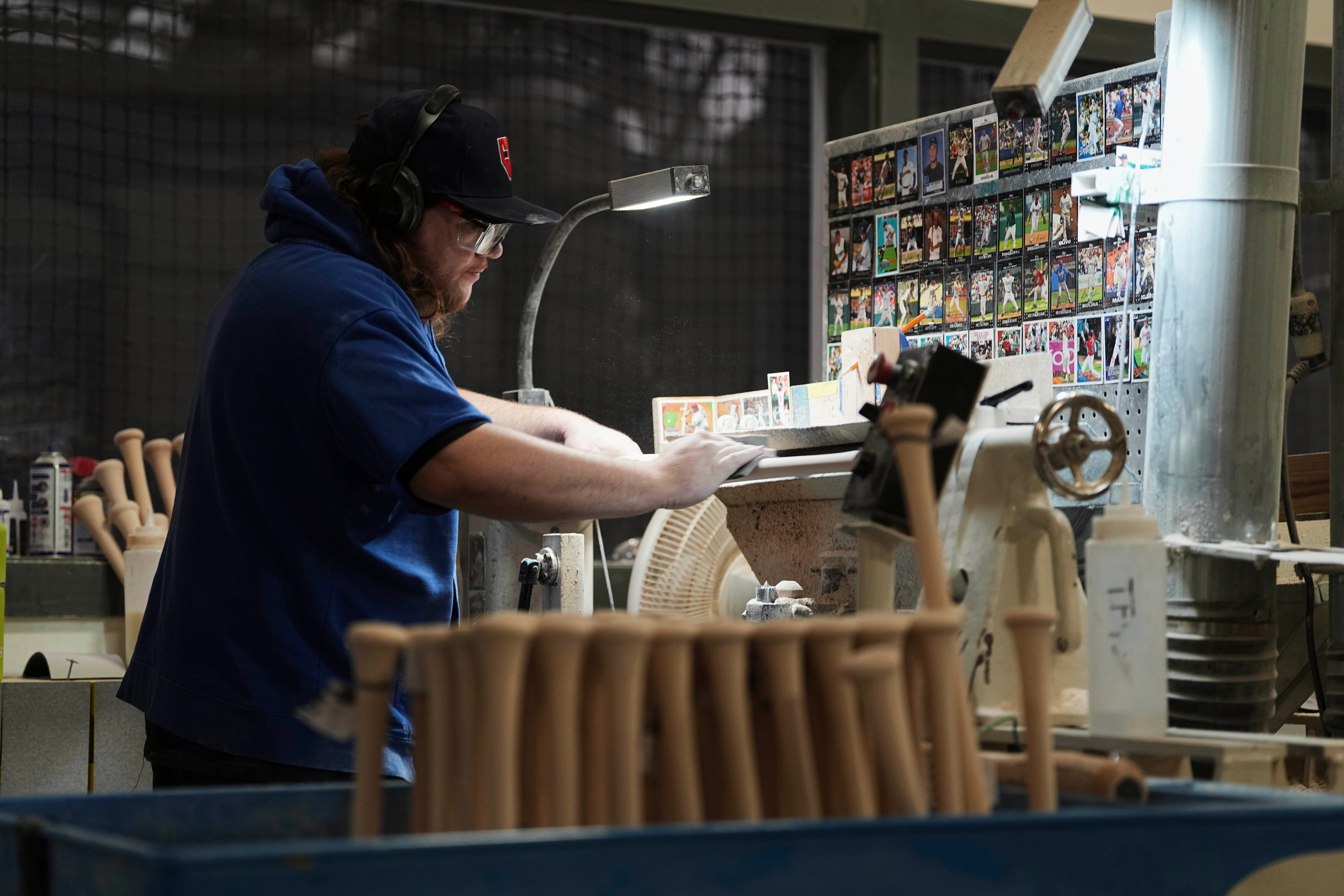 Tom Quirk manufactures a torpedo baseball bat