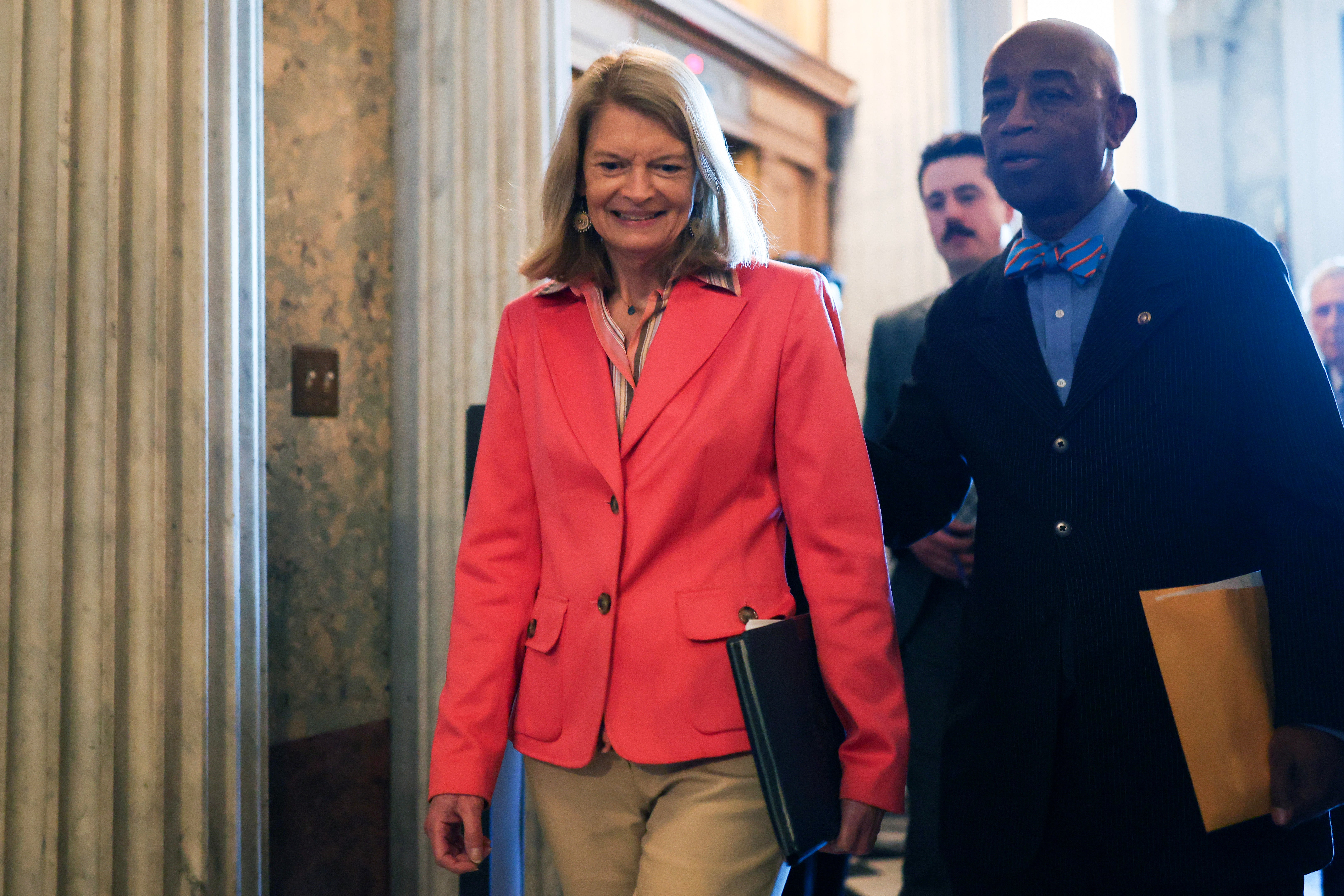 Sen. Lisa Murkowski was the holdout whom Republican leaders successfully won over to secure the bill’s passage