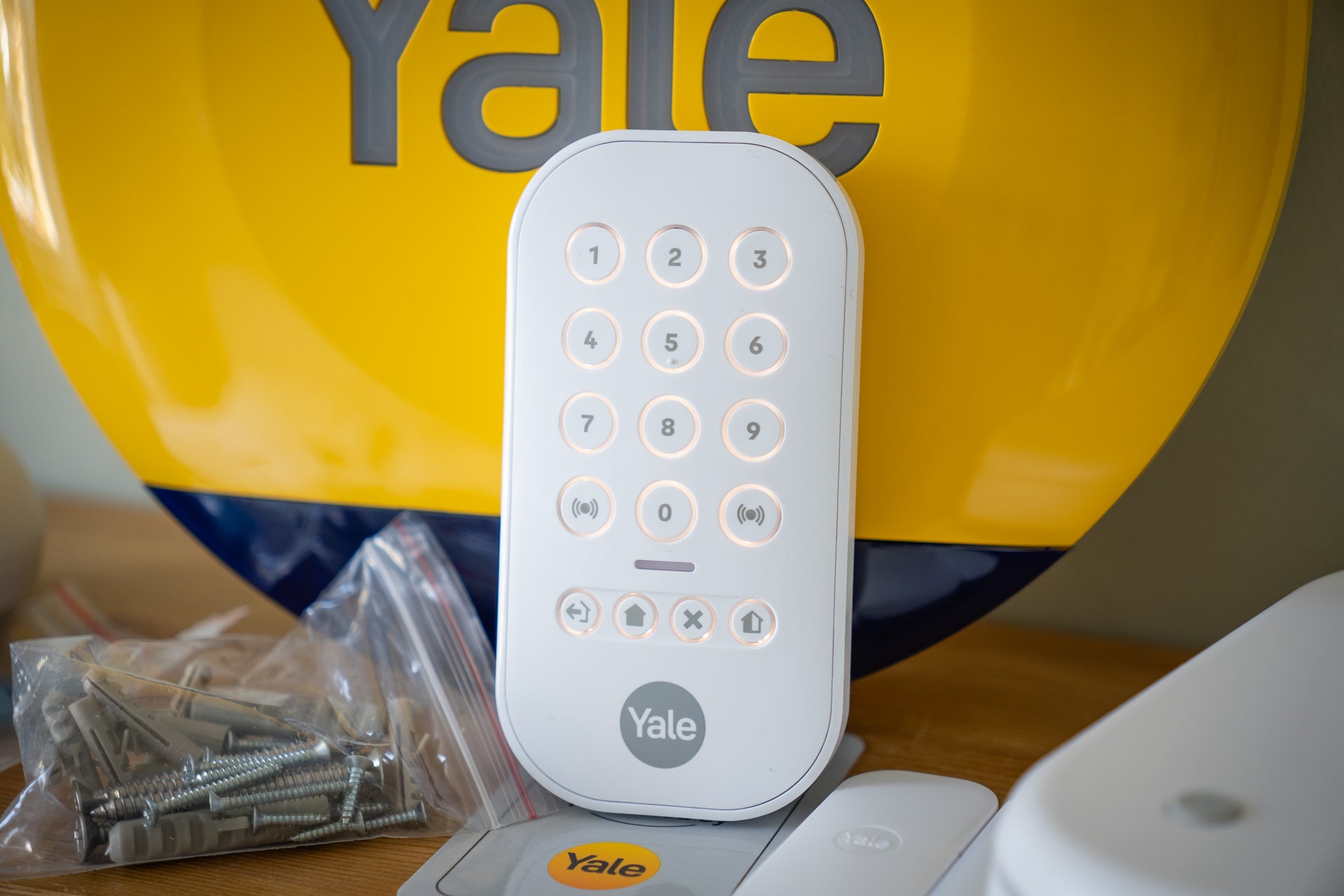 The keypad buttons are illuminated in a way that makes them difficult to read at night.