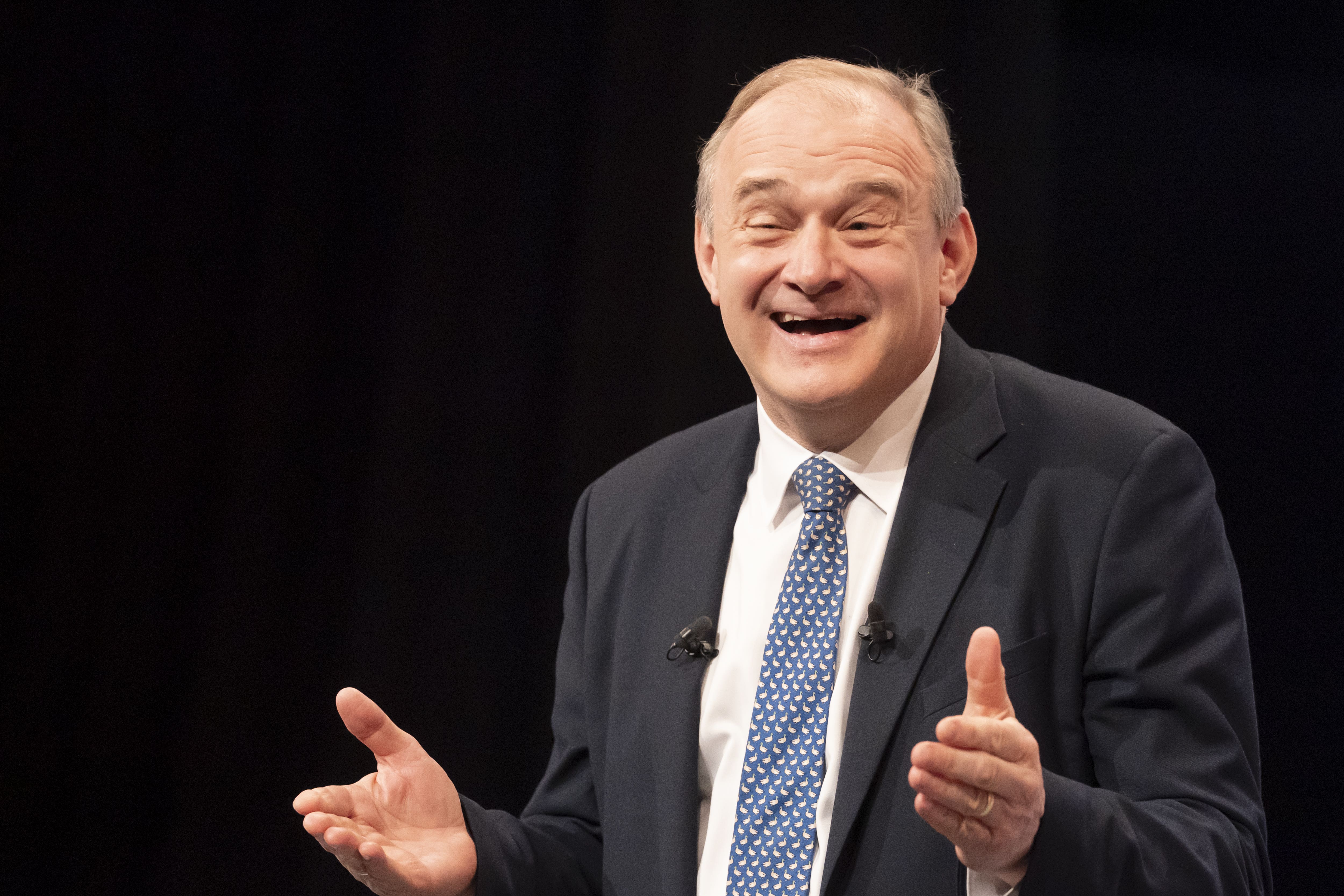 Sir Ed Davey welcomed his party’s newest MSP, after former Tory Jamie Greene joined the LIberal Democrats (Danny Lawson/PA)