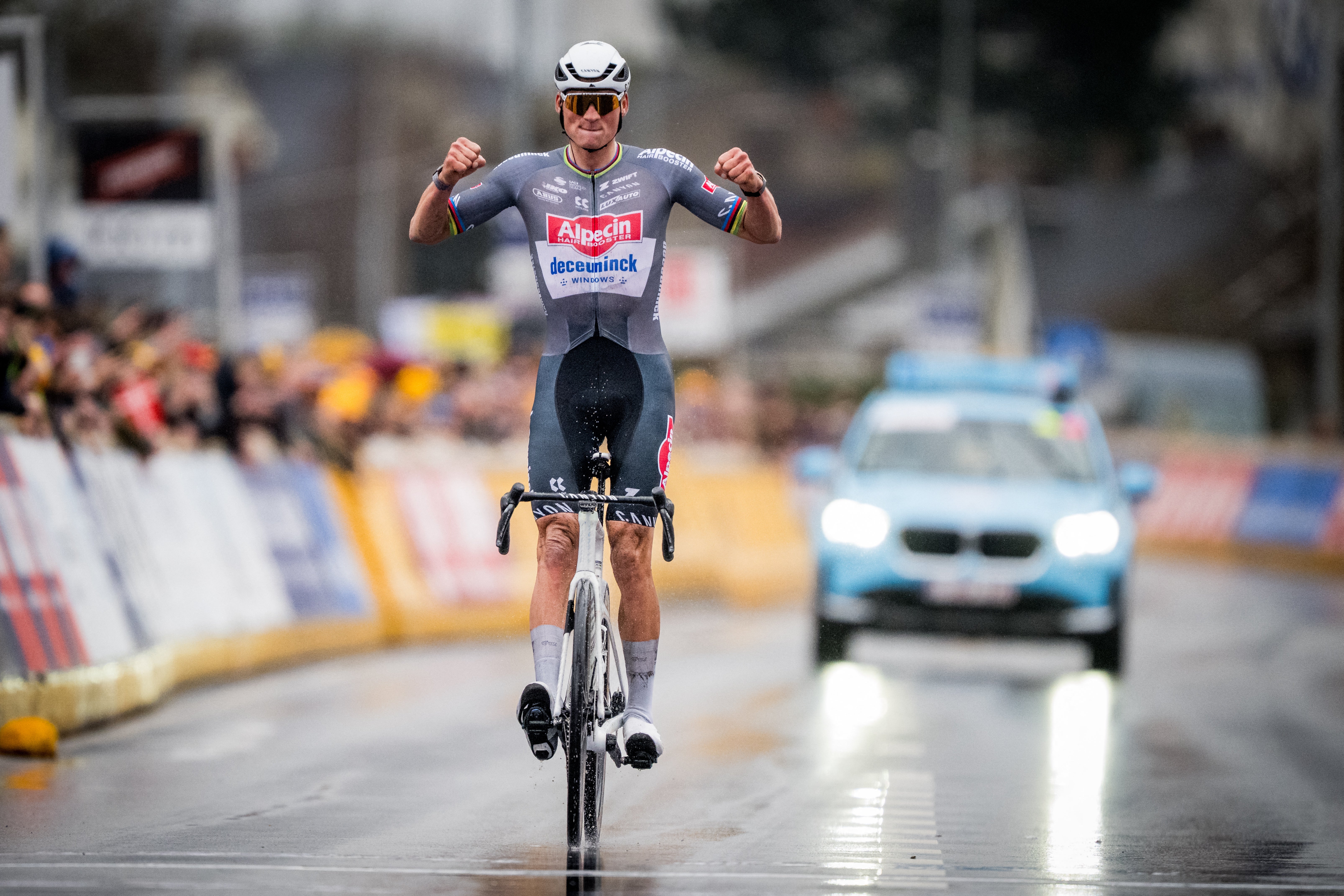 Van der Poel has looked in imperious form this spring, most recently winning last week’s E3 Saxo Bank Classic