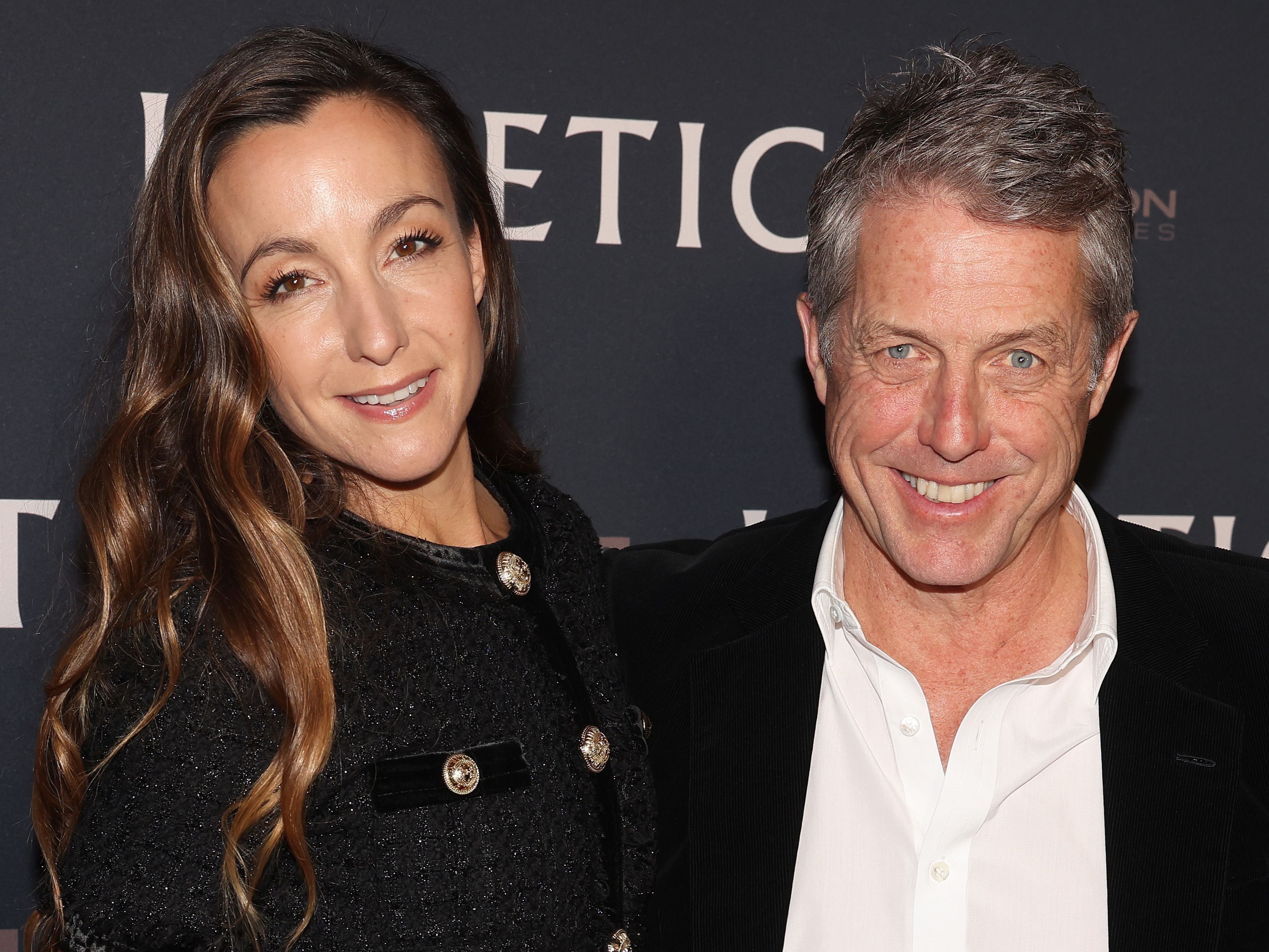 Hugh Grant with his wife Anna Elisabet Eberstein