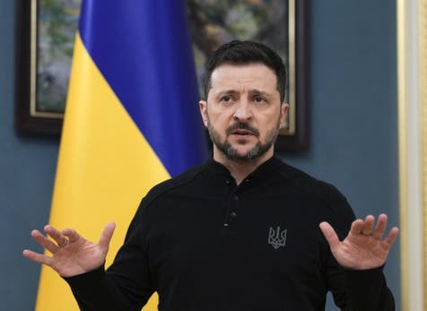 <p>Ukrainian President <a href="/topic/volodymyr-zelensky">Volodymyr Zelensky</a></p>