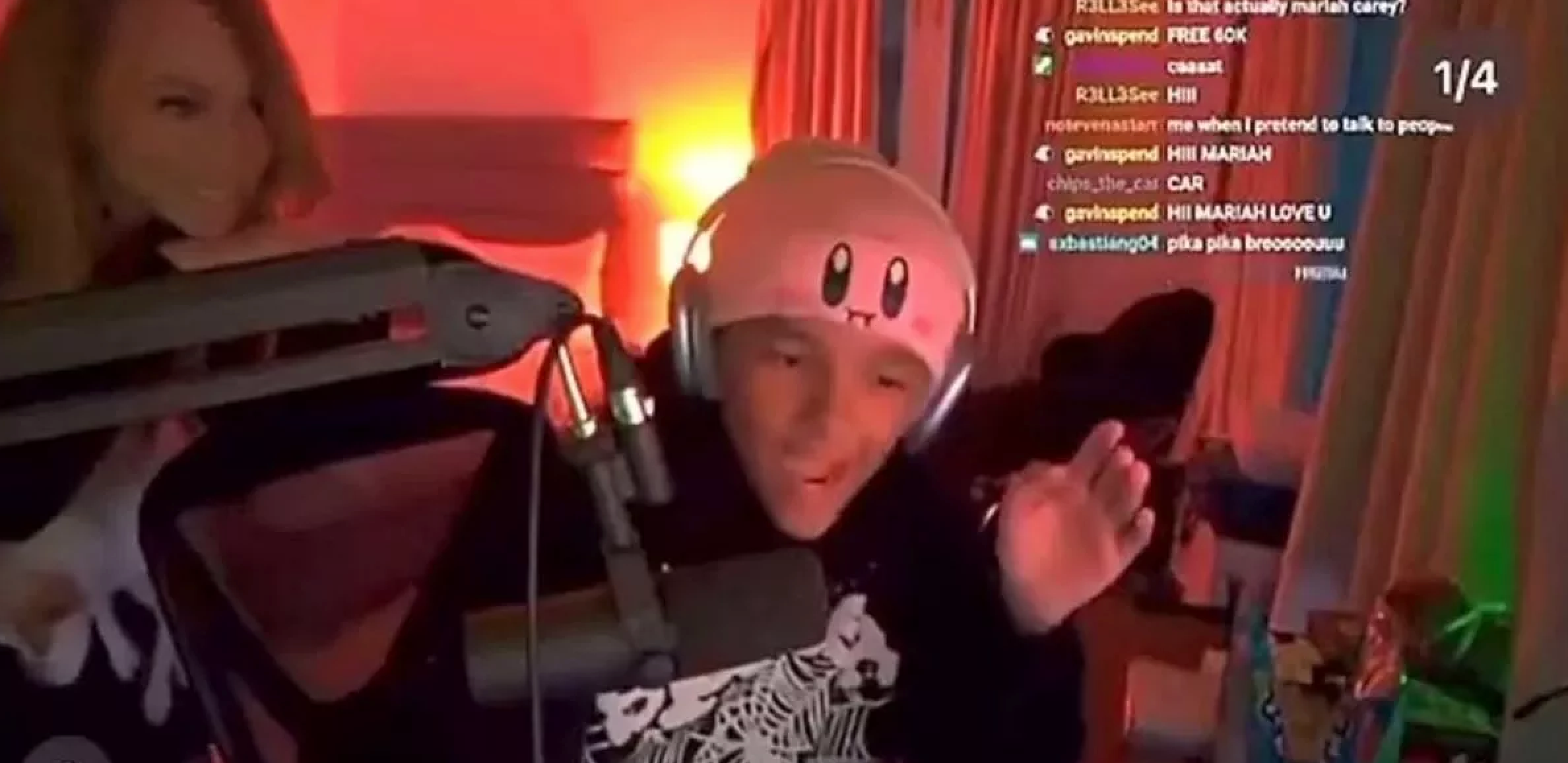 Mariah Carey has left fans in hysterics after hijacking her son's Twitch stream