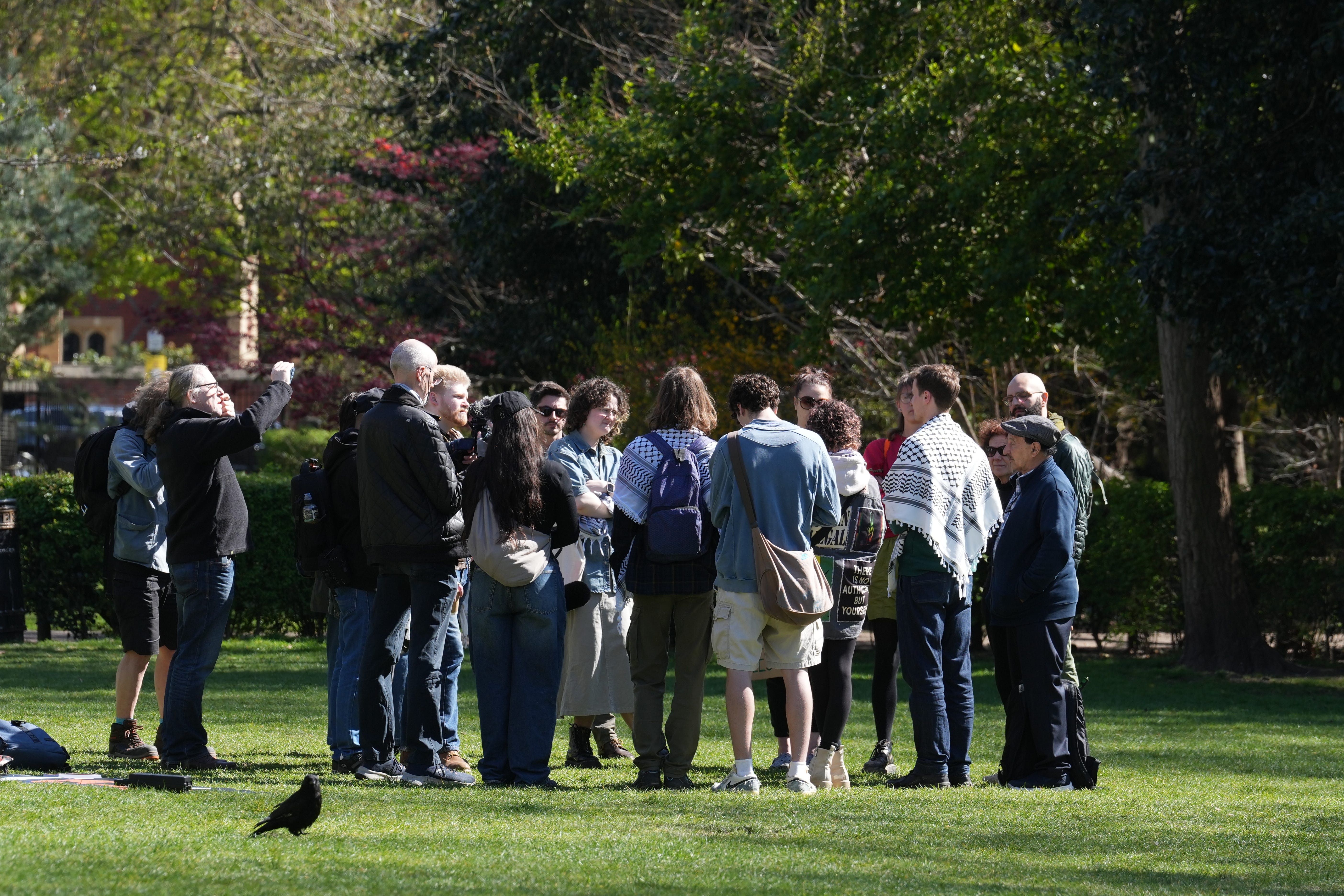 Members of Youth Demand at Lincoln’s Inn Fields in central London (Maja Smiejkowska/PA)