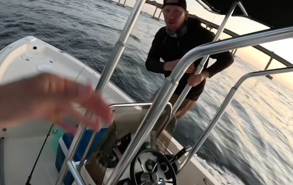 At this point of the video, Horner has boarded Towles' boat